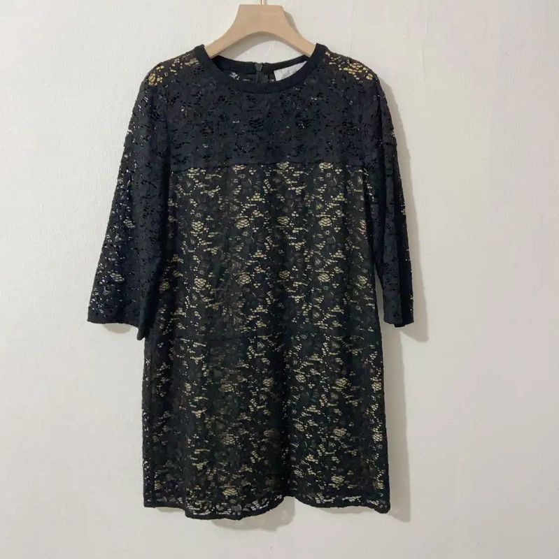 Max Mara MaxMara Black Lace Summer Dress for Women 0089 Size M / US 6-8 / IT 42-44 - 1 Thumbnail