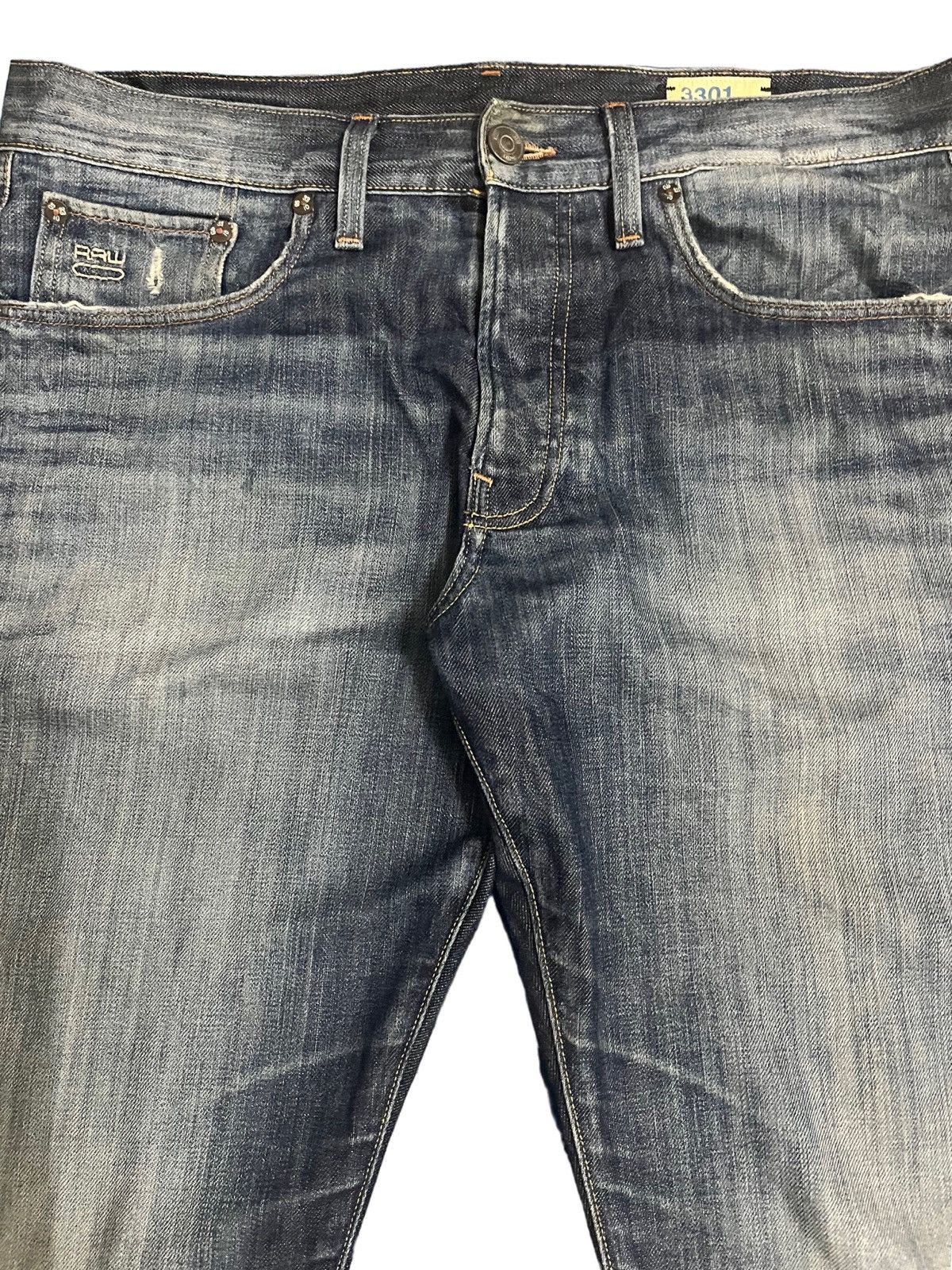 G-Star Vintage Gstar Raw Distress Style Jeans Size US 34 / EU 50 - 2 Thumbnail