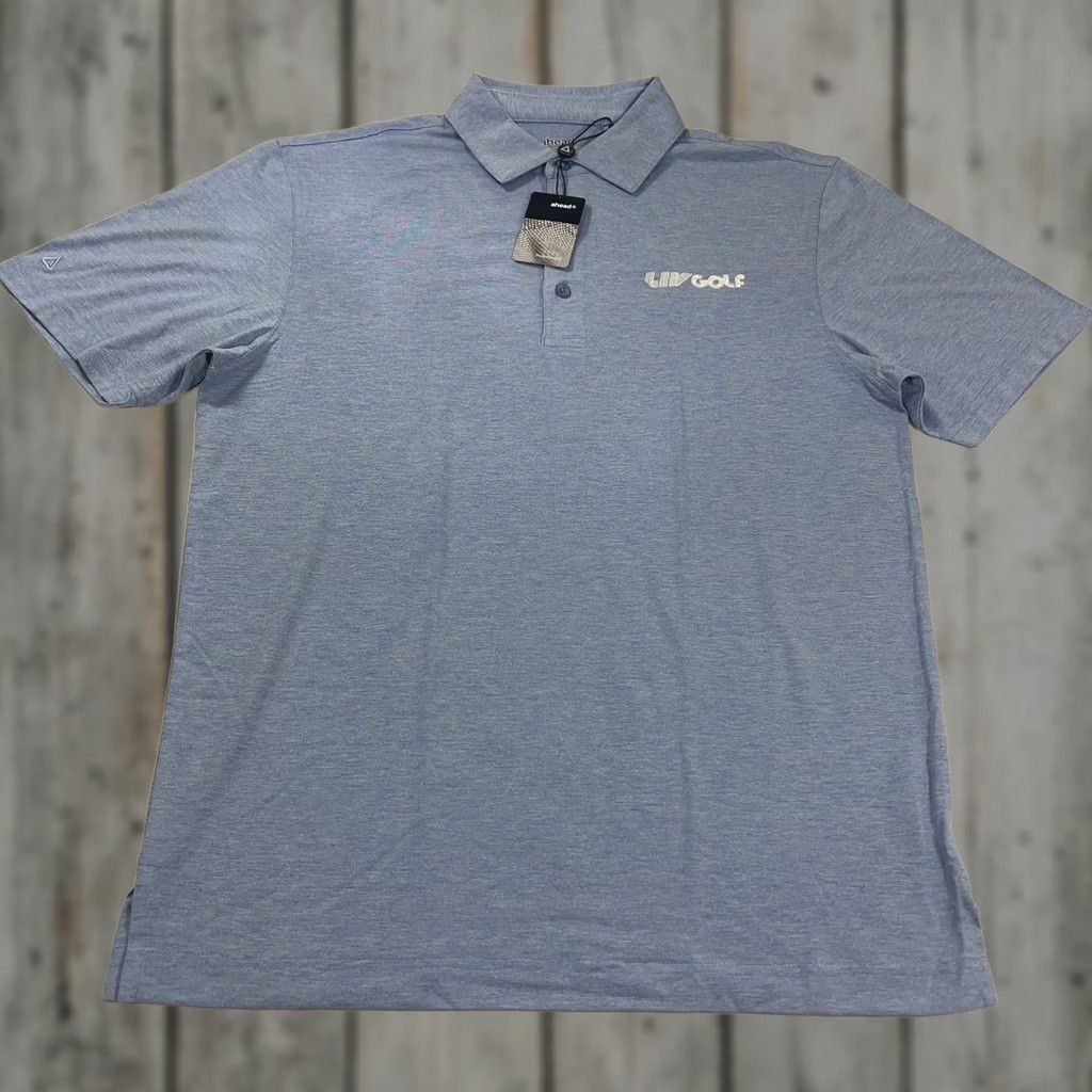 Vintage Ahead LIV Golf Polo Shirt - Short Sleeve, Embroidered Logo, Blue - Size S, 100% Polyester, Breathable, Lightweight, Performance Polo, Men Size US S / EU 44-46 / 1 - 1 Thumbnail