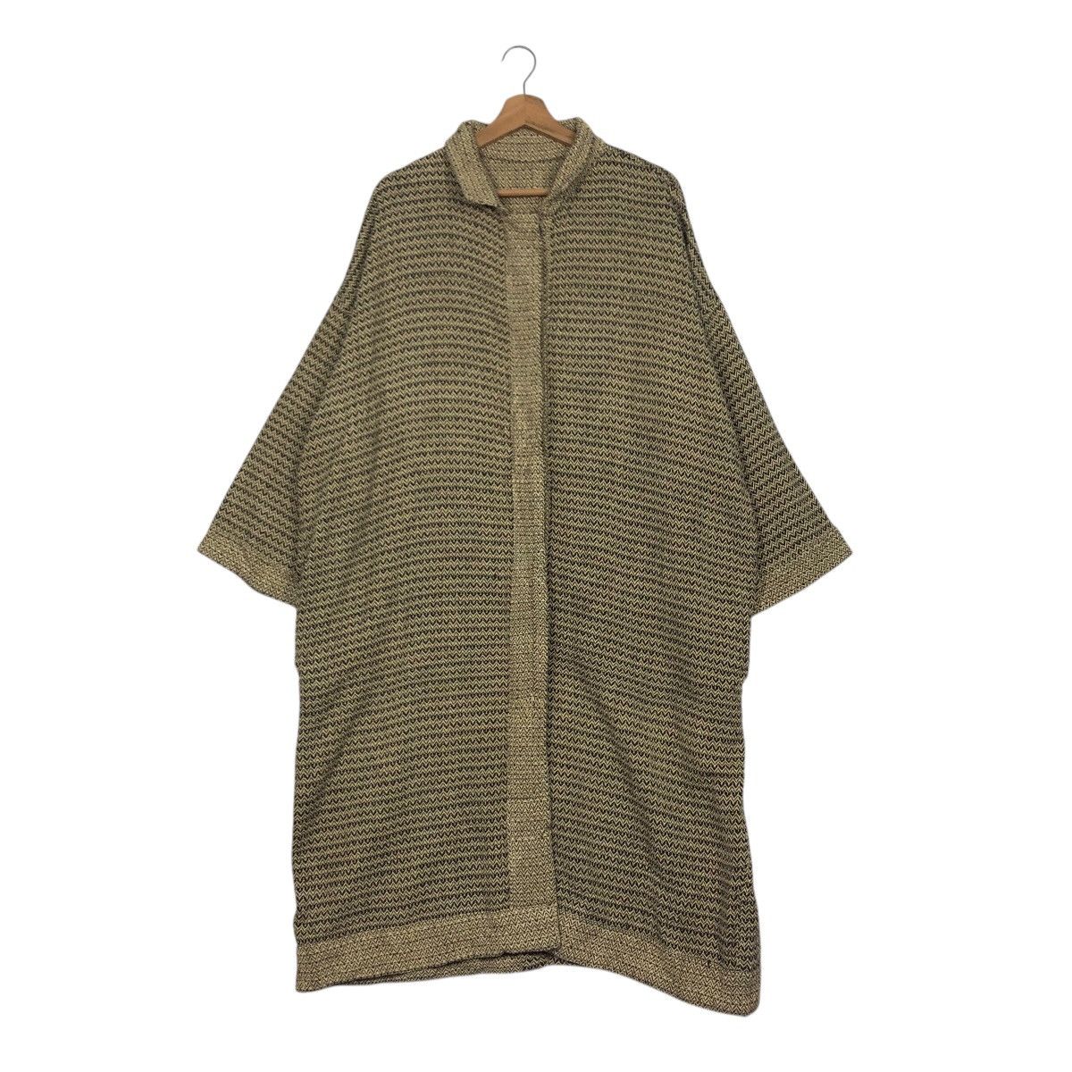 Japanese Brand × Vintage 📌Vintage Long Jacket Herringbone Unbranded Issey Miyake Size US M / EU 48-50 / 2 - 2 Thumbnail