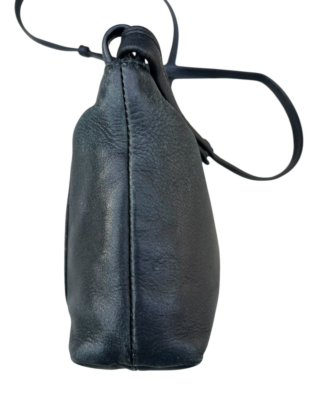 Leather Vintage Ibiza Japan Patina Scratches Black Leather Bag Size ONE SIZE - 14 Thumbnail