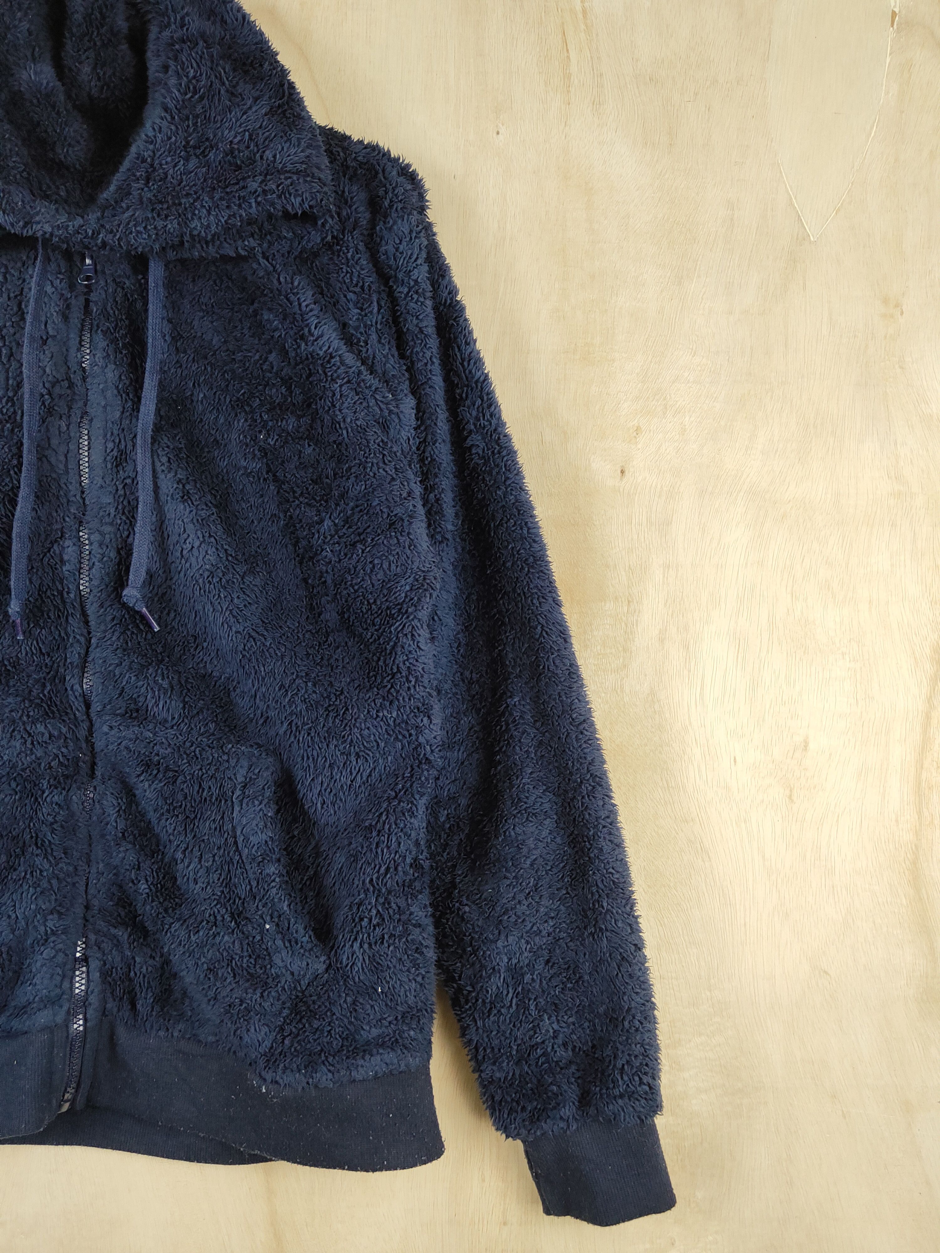 Japanese Brand Lock Heaven Navy Fur fleece Hoodie Sweaters #S2552 Size L / US 10 / IT 46 - 5 Thumbnail