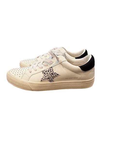 Vintage Havana White Studded Cheetah Mix Sneakers