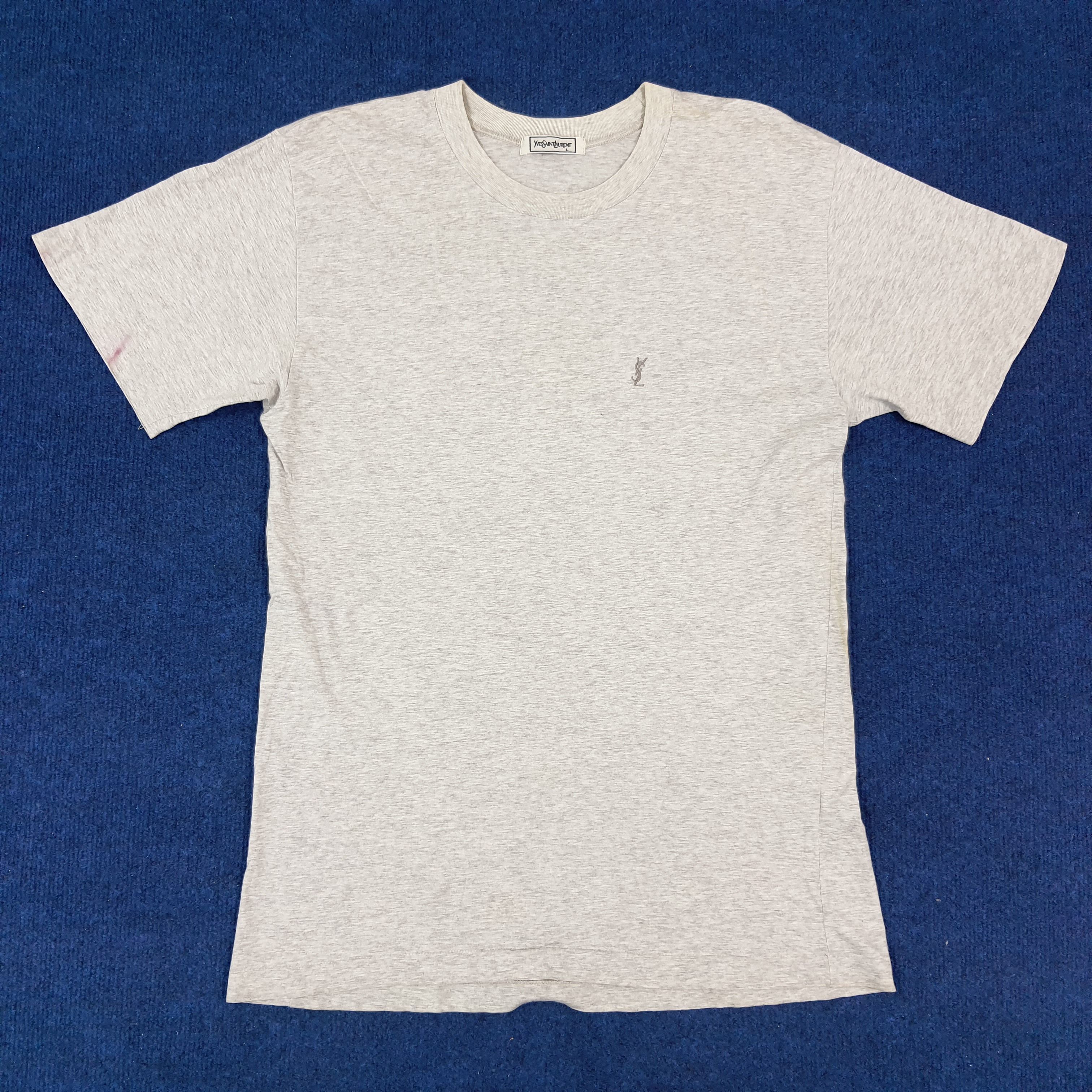 Vintage × Yves Saint Laurent Vintage Yves Saint Laurent YSL Logo Designer Tshirt Size US M / EU 48-50 / 2 - 1 Thumbnail