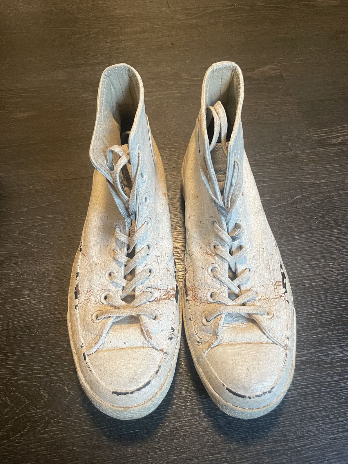 CONVERSE x 遠し Maison Martin Margiela コンバースxメゾンマルタンマルジェラ ペンキ加工 ジャックパーセル