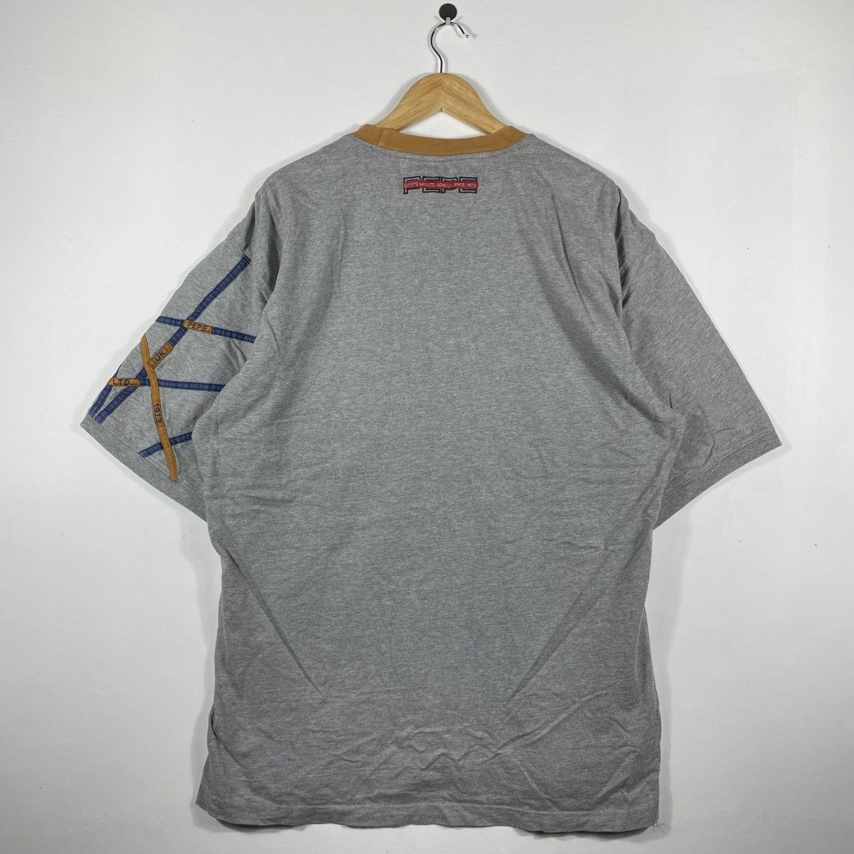 Pepe Jeans Vintage 00's PEPE JEANS Cut & Sew Design Tee Shirt Size US XL / EU 56 / 4 - 6 Thumbnail