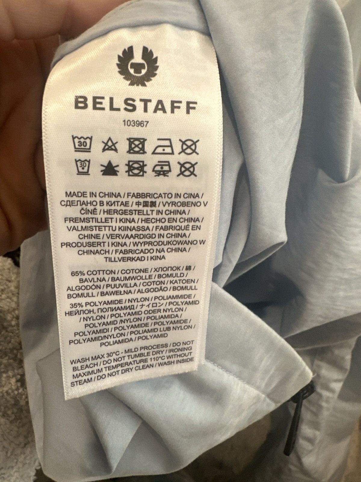 Belstaff Light blue belstaff windbreak jacket Size US XL / EU 56 / 4 - 6 Thumbnail