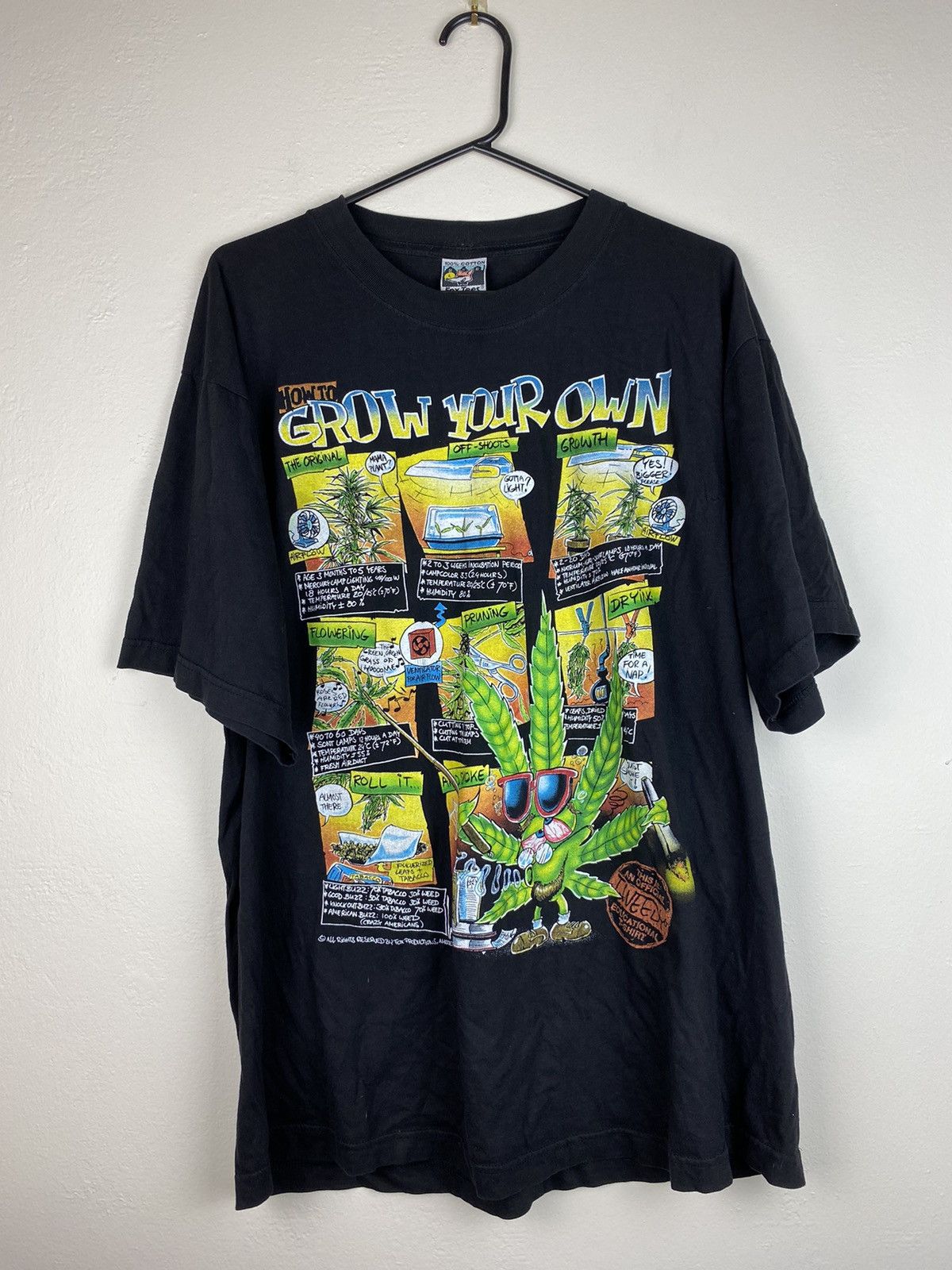 Vintage Vintage 90s Fox Tees Amsterdam How to Grow Your Own T shirt Size US XL / EU 56 / 4 - 1 Thumbnail