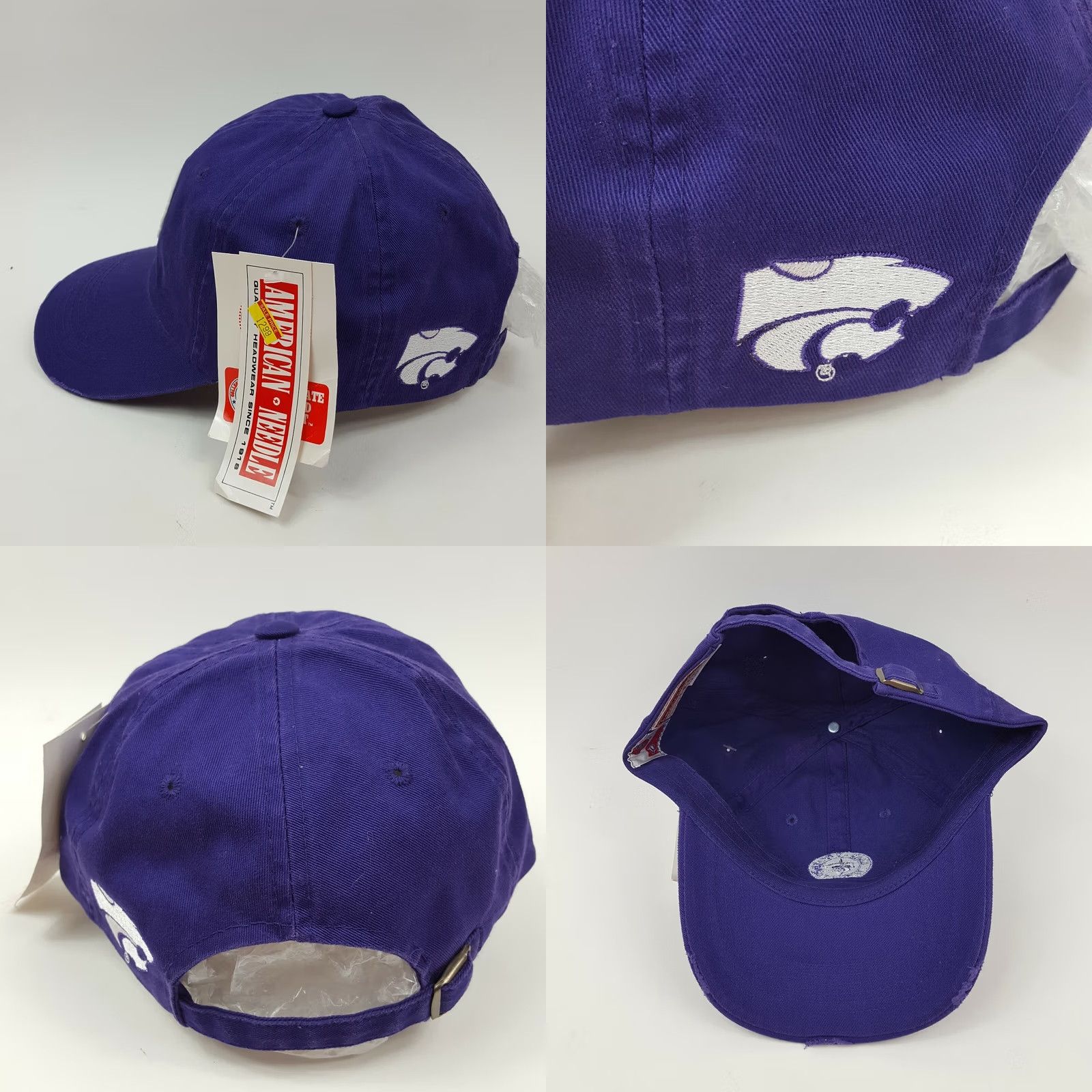 American Needle VINTAGE Kansas State Wildcats KSU Purple Snapback Hat Baseball Cap Y2K Sports Retro Size ONE SIZE - 8 Thumbnail