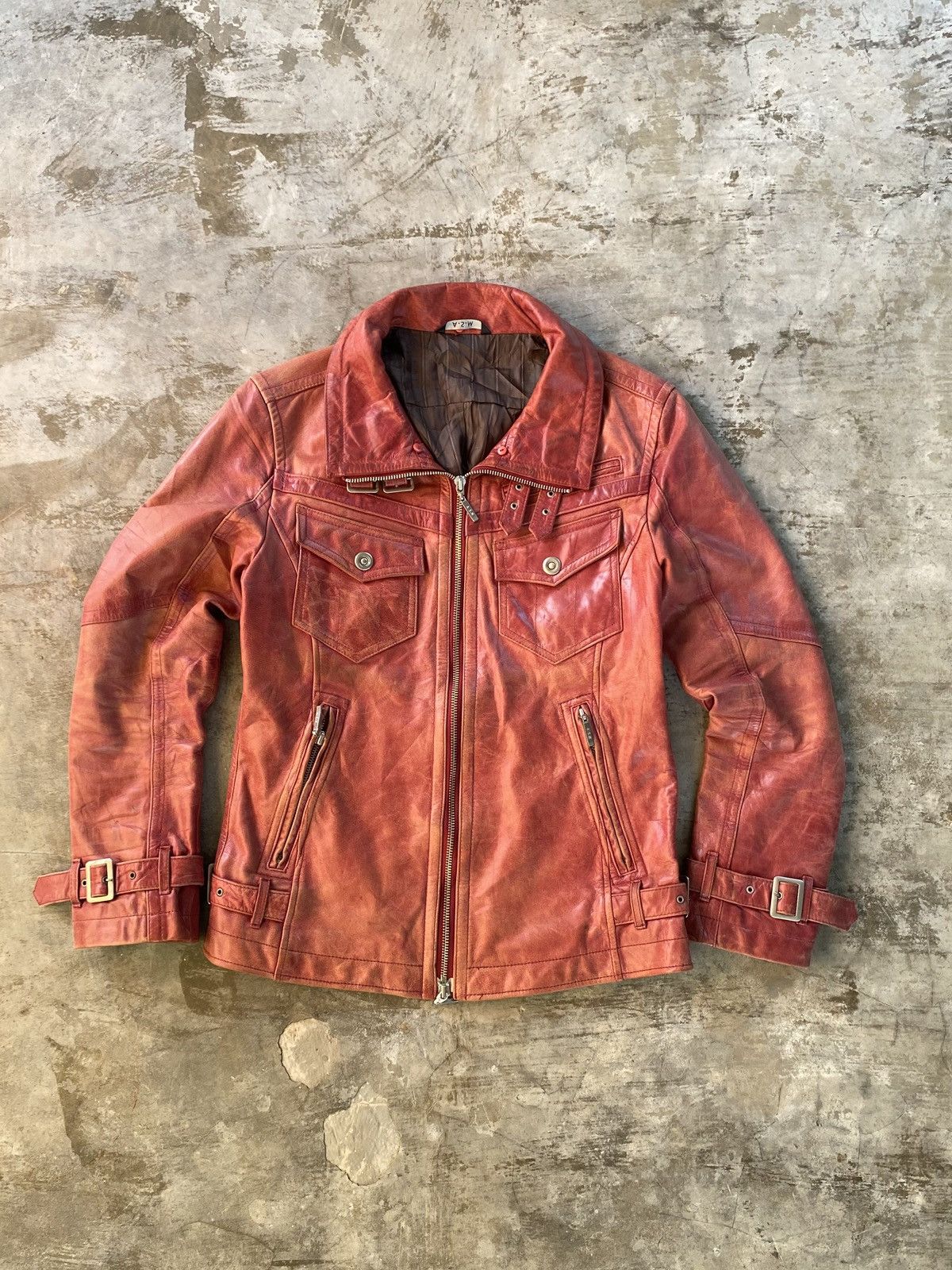 Japanese Brand × Vintage 🩸2000’s Vintage Atlier Sab Punk vkey Men Leather Jacket Size US M / EU 48-50 / 2 - 2 Thumbnail