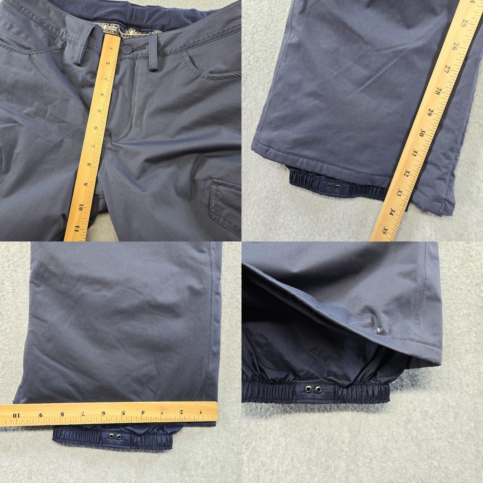 Burton VINTAGE? No — Burton Snow Pants Womens XS Blue Bootcut Insulated Lined Polyester Pockets Zipper Belt Loops Gaiters Size 26" / US 2 / IT 38 - 9 Thumbnail