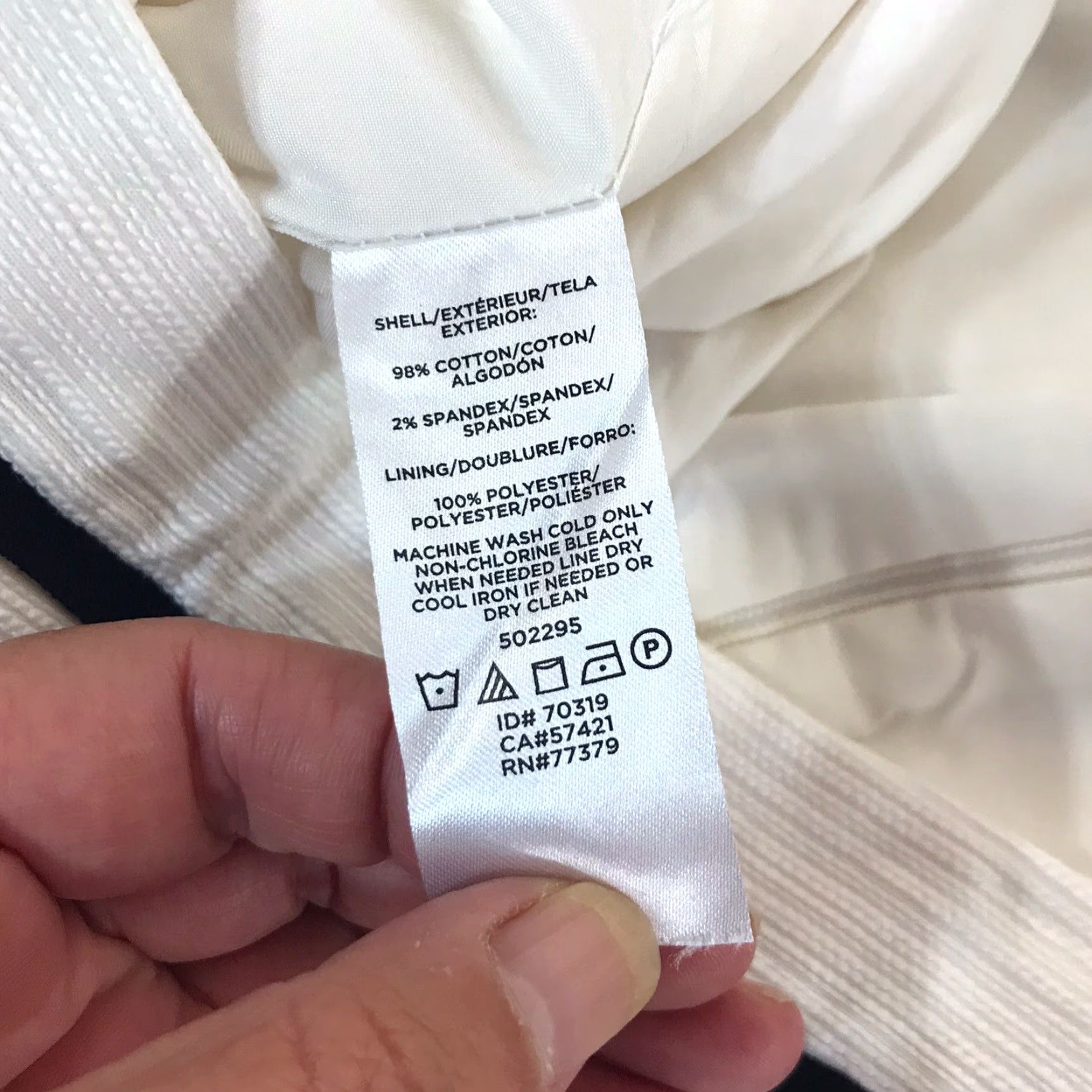 Ann Taylor Ann Taylor Women's Pencil Skirt Petite Knee Length White Mid Rise Spandex Cotton Zipper Modern Style Size 30" / US 8 / IT 44 - 4 Thumbnail
