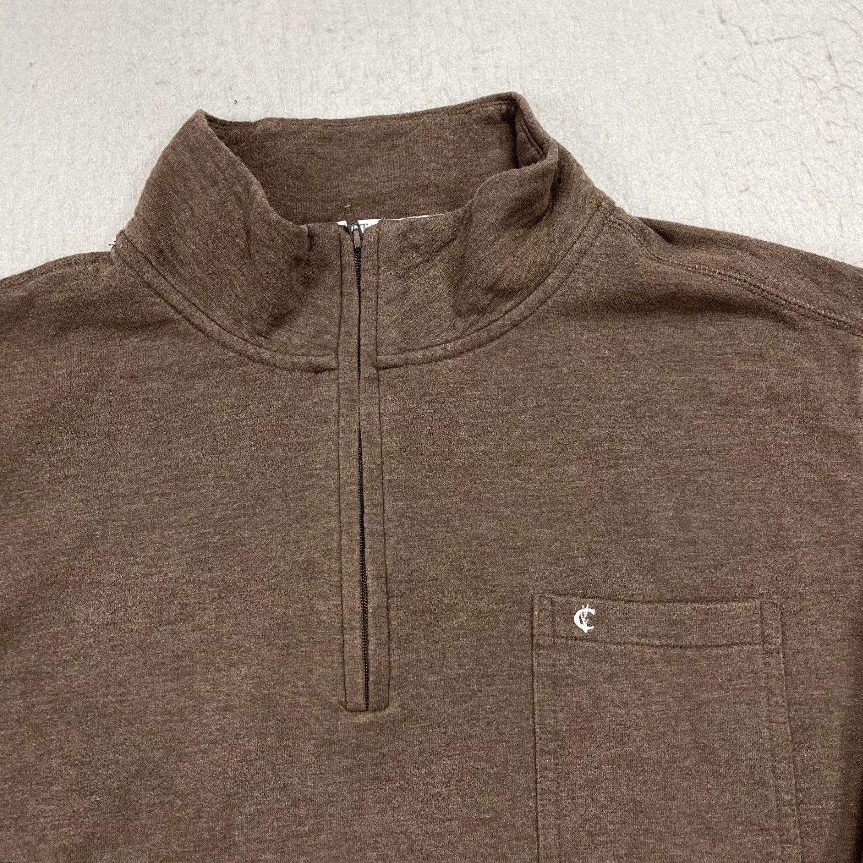 Vintage Criquet Sweatshirt Mens 2XL Brown Fleece Lined 1/4 Zip Pullover Golf Shirt Size US XXL / EU 58 / 5 - 2 Thumbnail