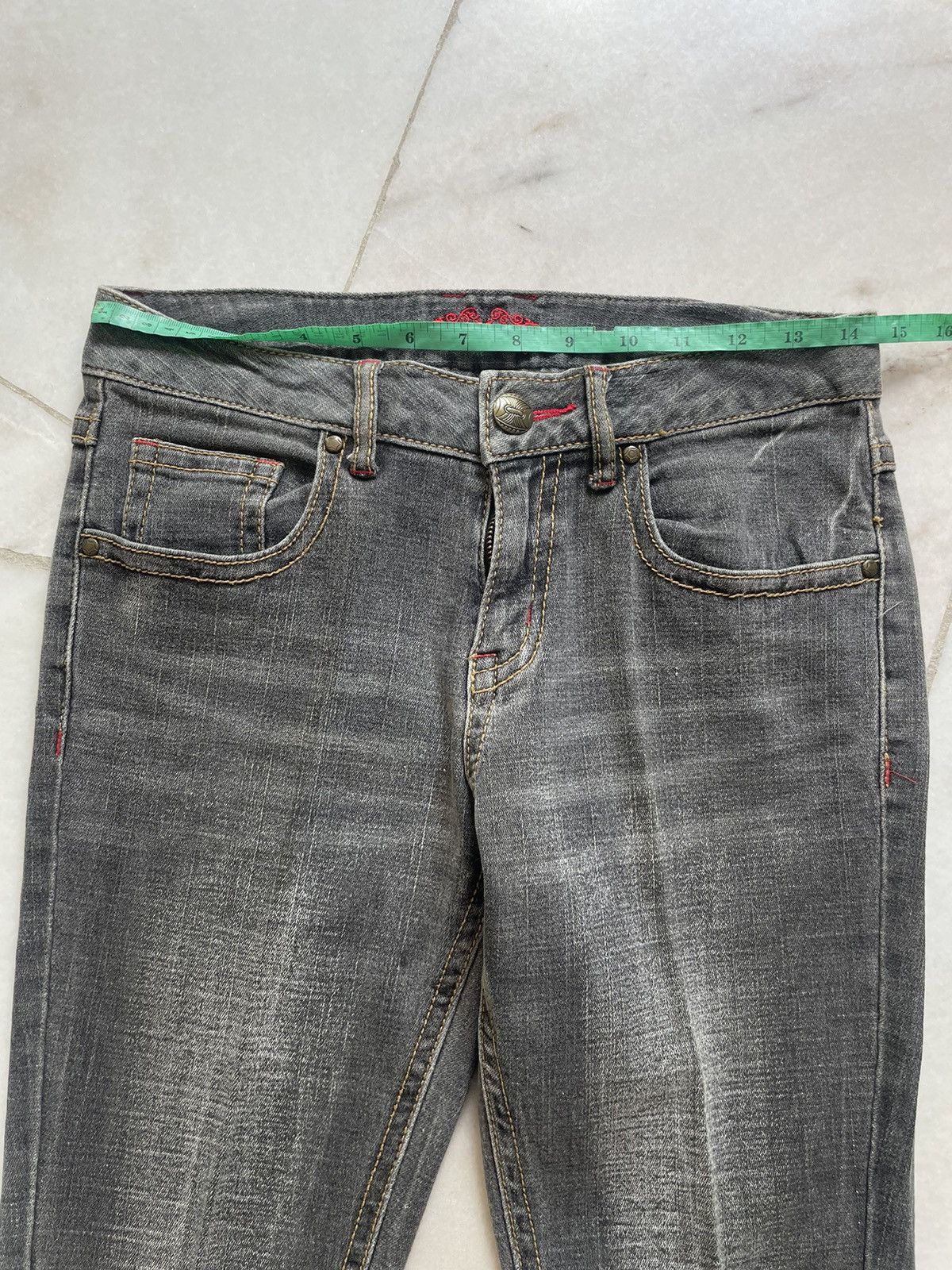 If Six Was Nine BCBG Skull Cross Flared Jeans Size US 29 - 4 Thumbnail
