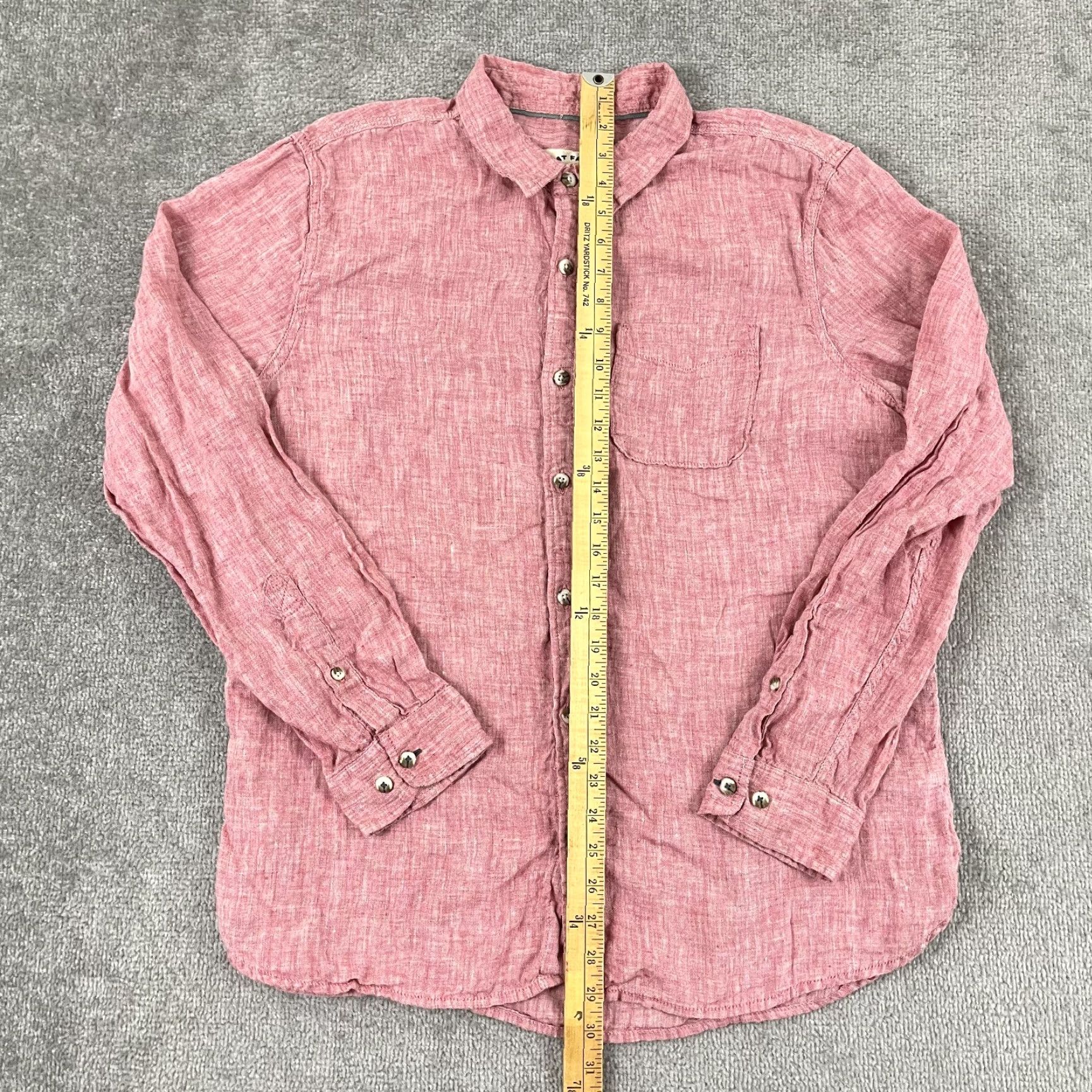 FatFace VINTAGE Fat Face Mens Shirt Long Sleeve XL Red Linen Button-Up Preppy Classic Size US XL / EU 56 / 4 - 4 Thumbnail