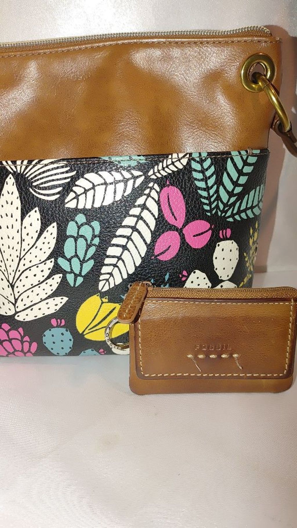 Fossil Fossil Eliza Crossbody Dark Floral w. Small Leather Wallet Size ONE SIZE - 2 Thumbnail