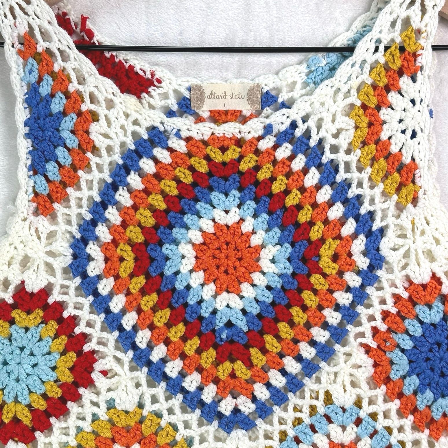 Other ALTAR’D STATE Sinead Granny Crochet Boho Grandma Crop Top Size L / US 10 / IT 46 - 4 Thumbnail