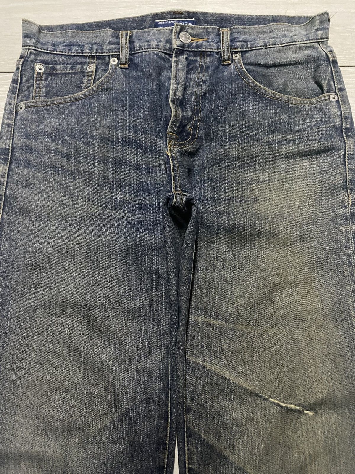Japanese Brand Japanese Villand Mud Wash Distressed Loose Jeans Size US 31 - 3 Thumbnail