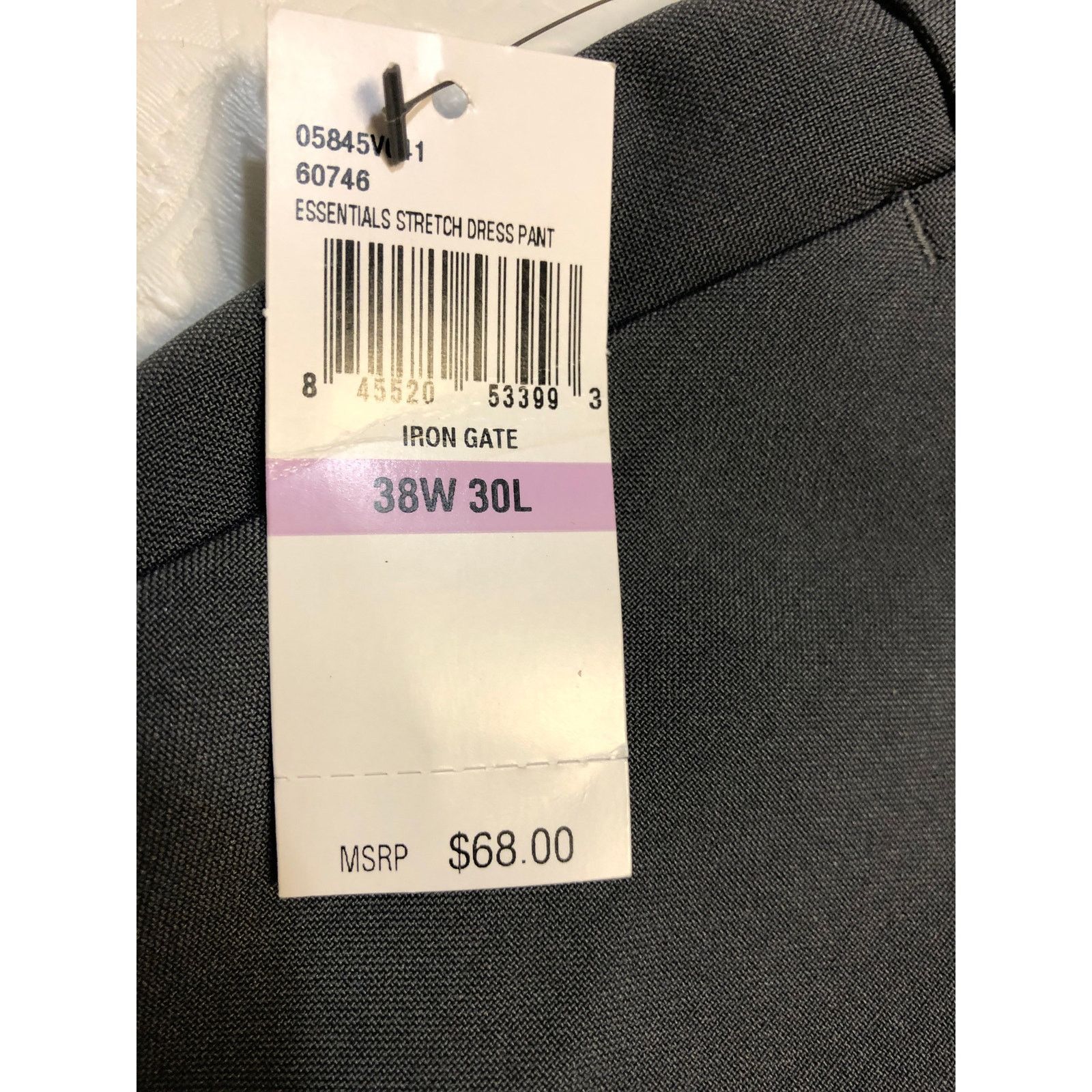 Van Heusen Mens Gray Van Heusen dress pants Size US 38 / EU 54 - 5 Thumbnail