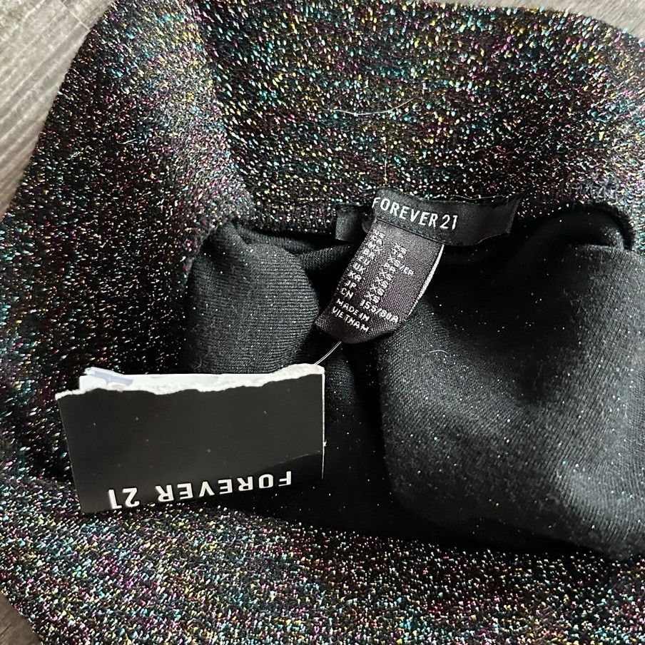 Other forever 21 rainbow black sparkle skirt Size 26" / US 2 / IT 38 - 3 Thumbnail