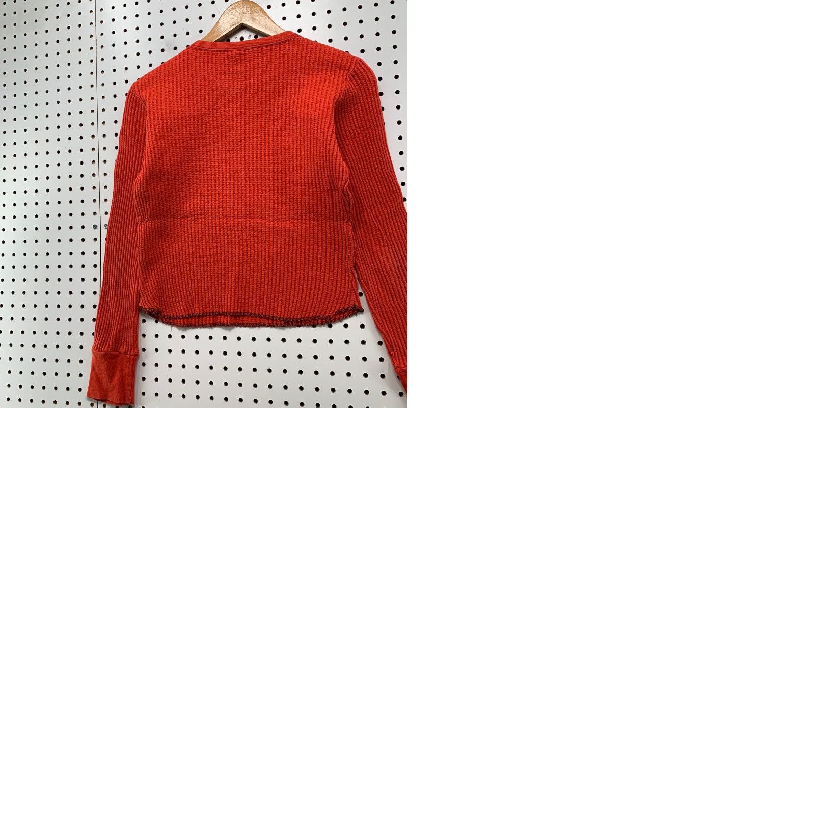 Rado VINTAGE RAD Weavers Thermal Top Womens Small Red Made In Usa Waffle Knit Shirt Size S / US 4 / IT 40 - 9 Thumbnail