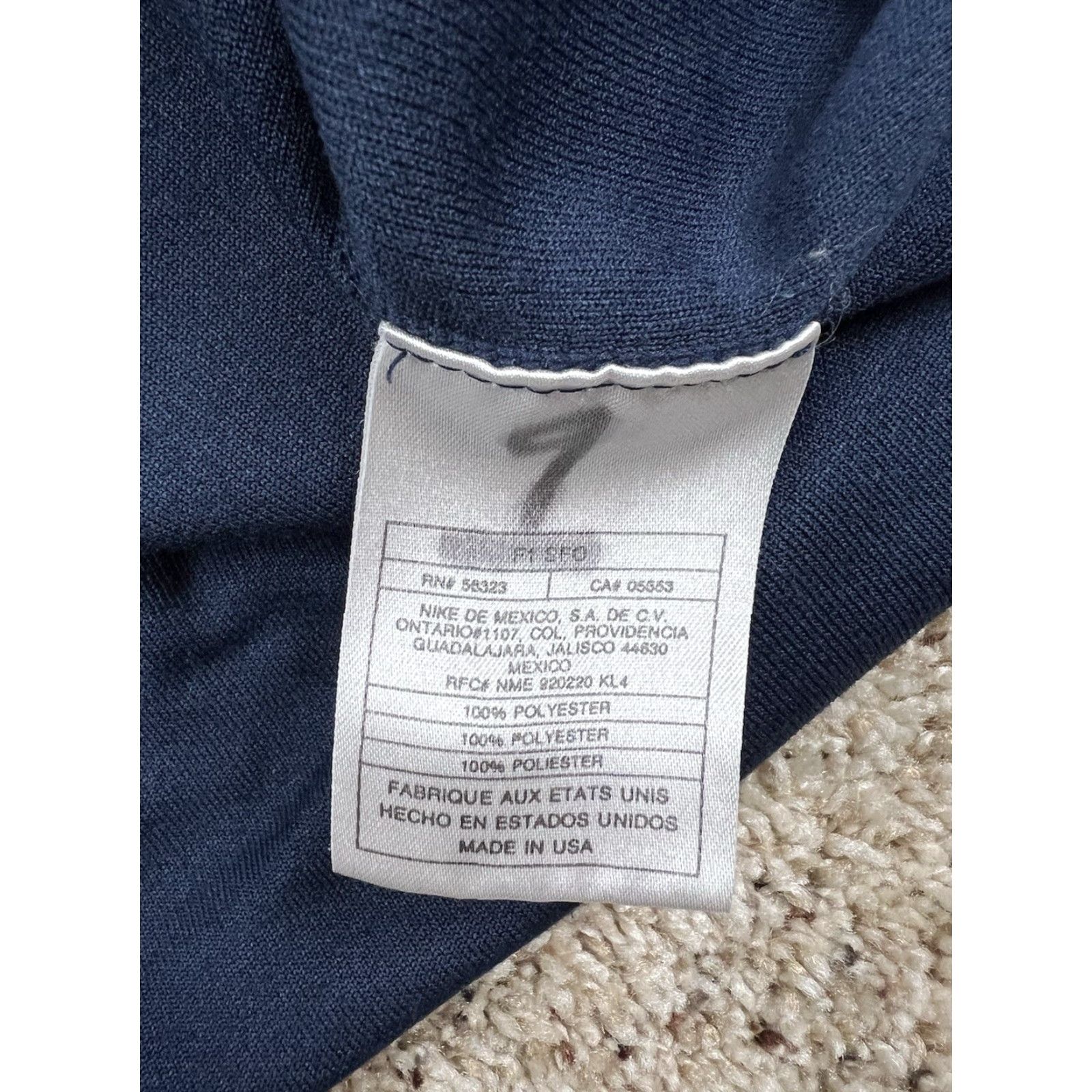Nike VINTAGE Nike Shirt XL Blue Dri-FIT Long Sleeve Swoosh Training USA Made Y2K Mens Size US XL / EU 56 / 4 - 7 Thumbnail