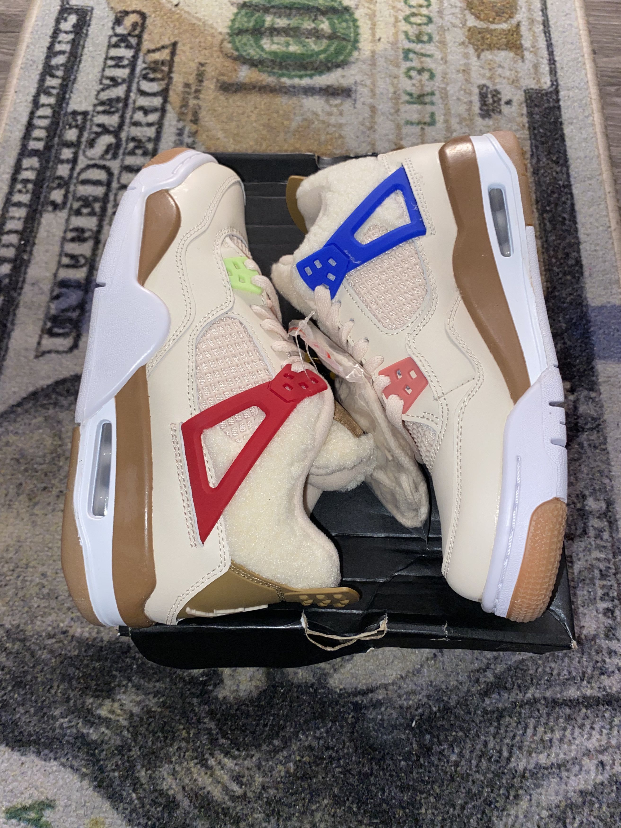 image of Jordan Nike Jordan 4 Retro Where The Wild Things Are (6Y Grade School) Shoes, Women's (Size 7.5)