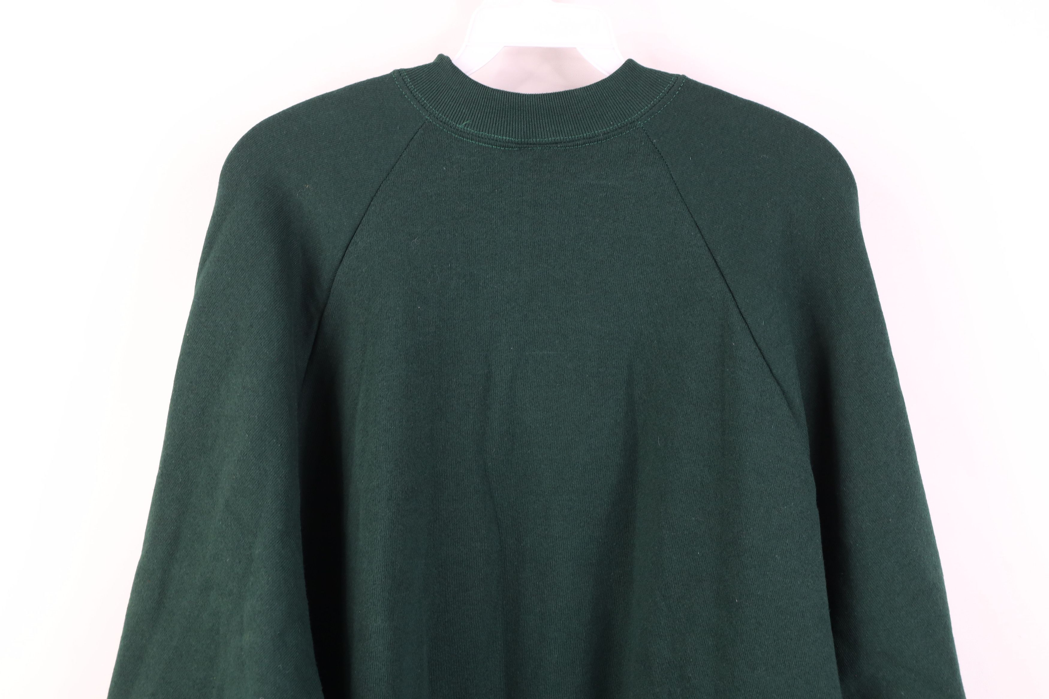 Vintage Vintage 90s Streetwear Crewneck Sweatshirt Hunter Green USA Size XL / US 12-14 / IT 48-50 - 10 Thumbnail