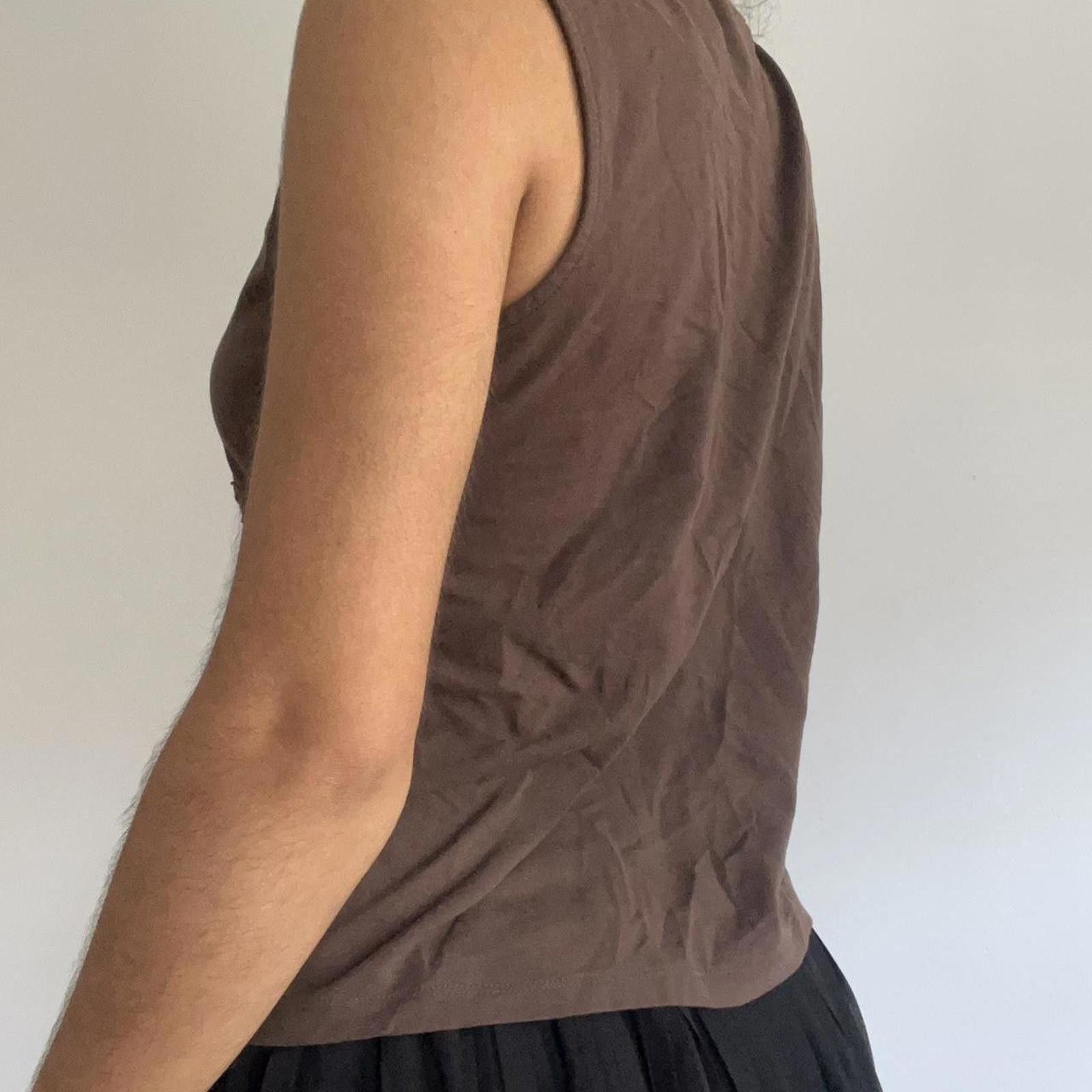 Other Brown beaded lace trim top #y2kfashion Size L / US 10 / IT 46 - 3 Thumbnail