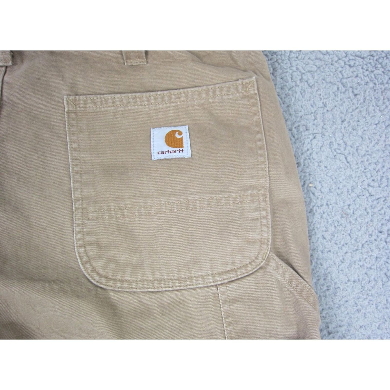 Carhartt Carhartt Pants Mens 36x34 Brown Relaxed Fit Straight Twill Workwear Pants Size US 36 / EU 52 - 4 Thumbnail