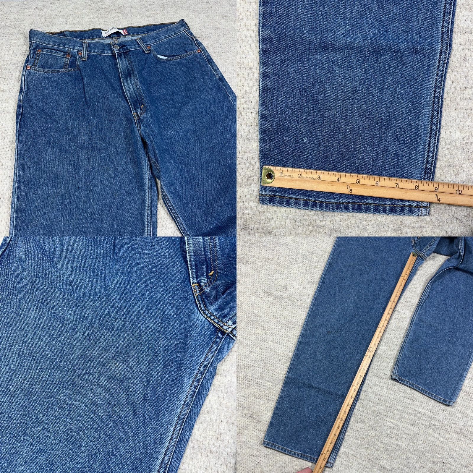 Levi's VINTAGE Levi's 550 Jeans Men 38x34 Relaxed Fit Straight Leg Blue 90s Mens Regular Denim 5-Pocket Design Baggy VTG Y2K Size US 38 / EU 54 - 8 Thumbnail