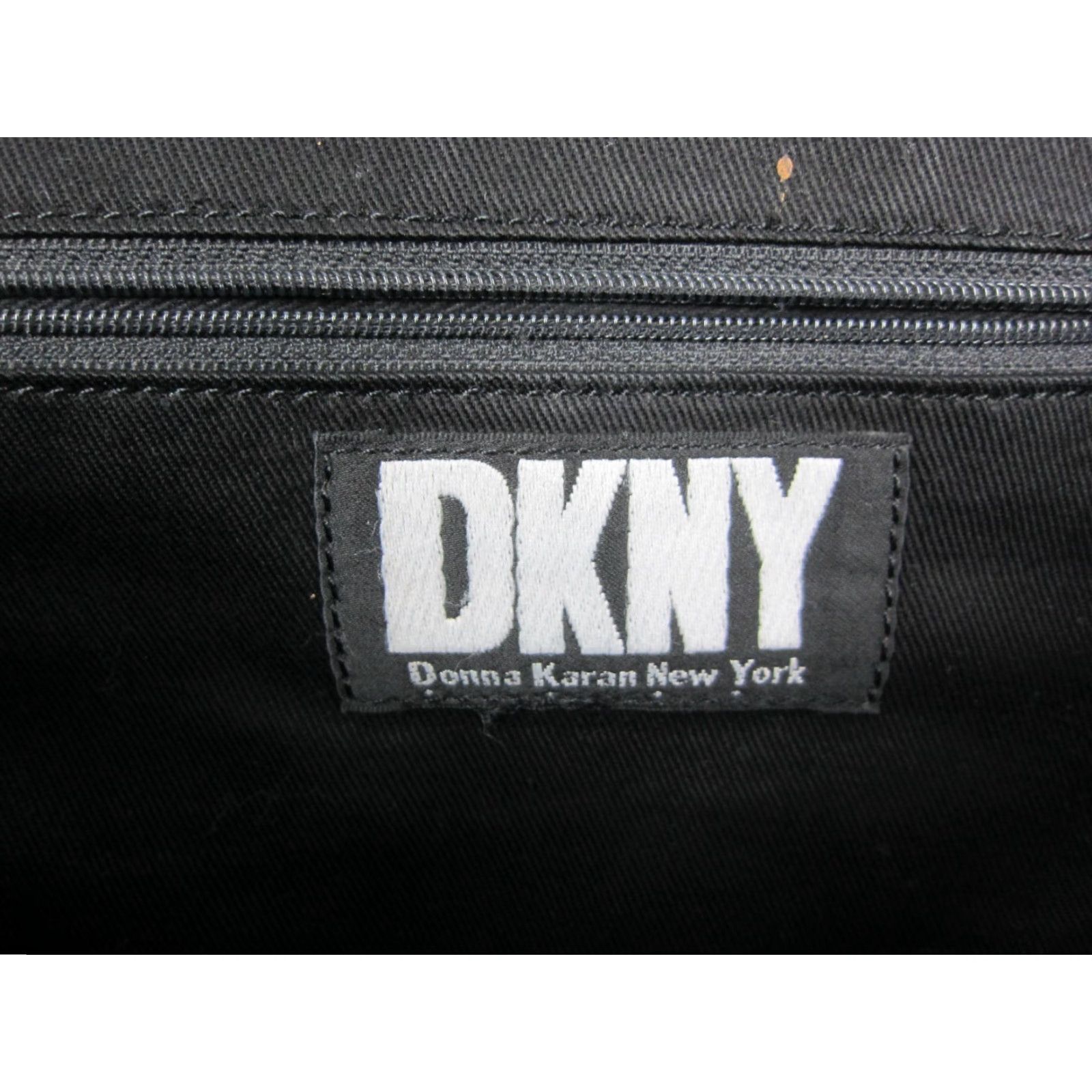 DKNY VINTAGE DKNY Messenger Bag Womens Black Leather Crossbody Satchel Work Classic Size ONE SIZE - 7 Thumbnail