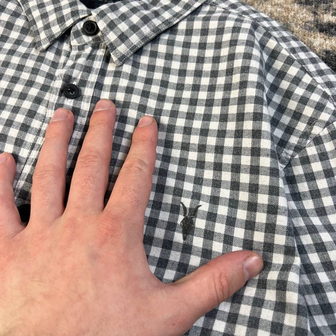 Allsaints AllSaints Luxury Mini Logo Checkered Button Up Shirt Size US M / EU 48-50 / 2 - 4 Thumbnail