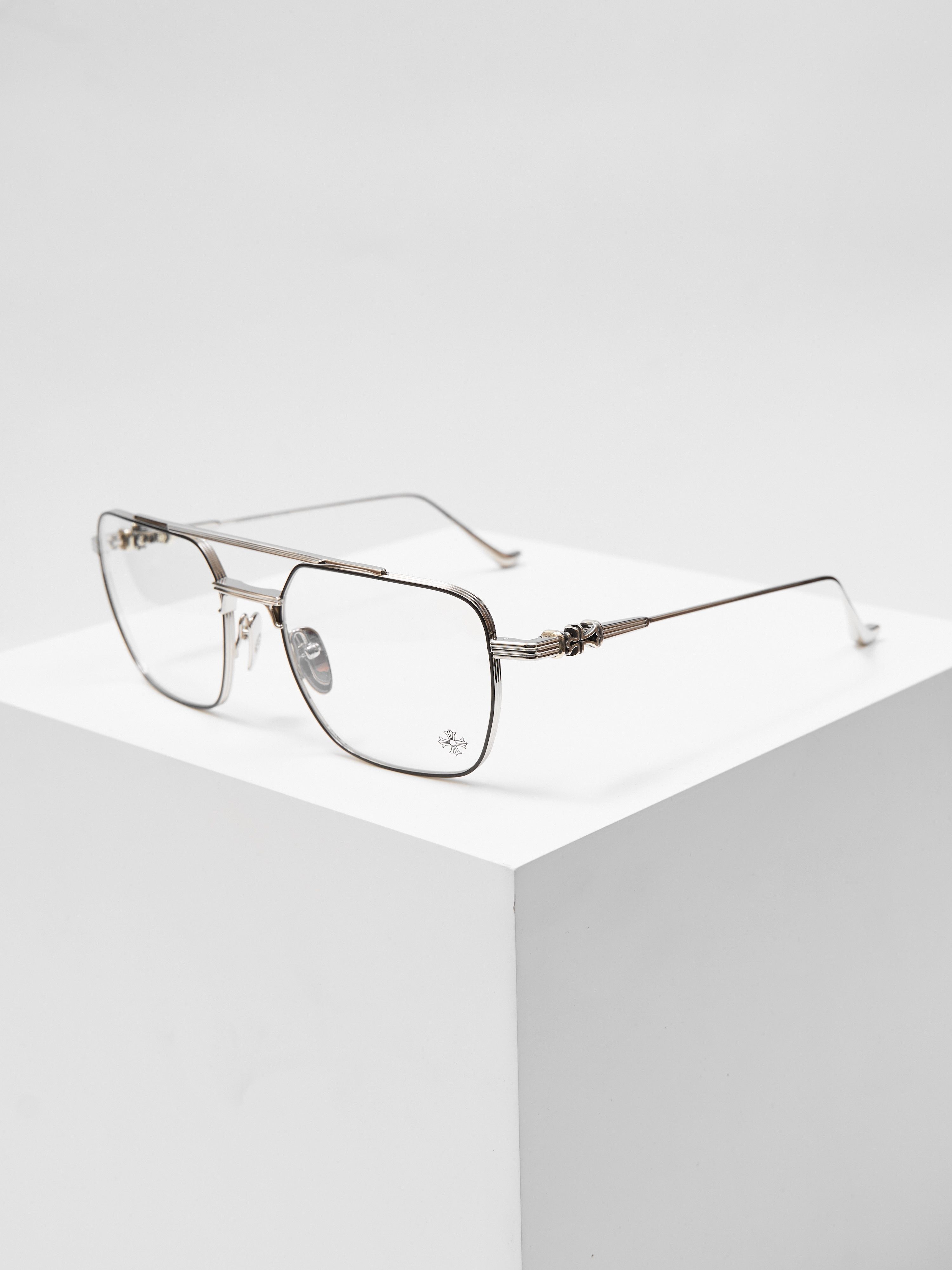 Chrome Hearts CHROME HEARTS MAGNUM II MATTE BLACK/SHINY SILVER GLASSES Size ONE SIZE - 1 Thumbnail