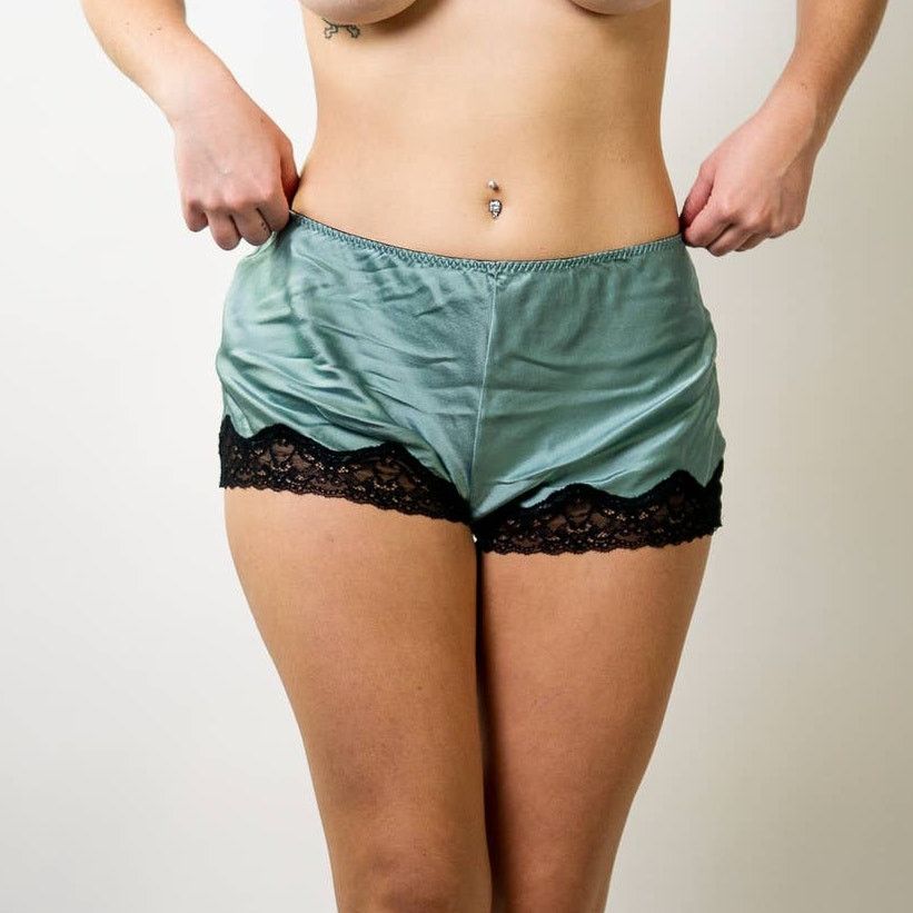 Designer Samantha Change Classic Silk Tap Shorts - Clearwater - M Size ONE SIZE - 1 Thumbnail