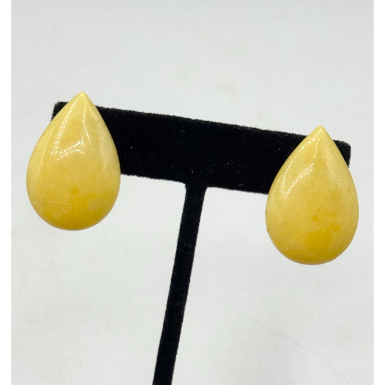 Vintage Vintage yellow stone teardrop earrings Size ONE SIZE - 1 Thumbnail