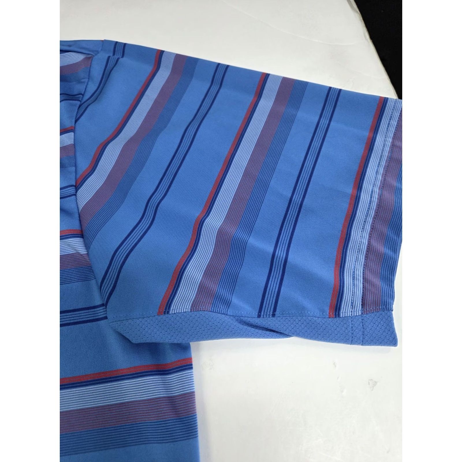 Adidas Adidas Golf Polo Shirt Mens ClimaCool Blue Striped Short Sleeve XL Size US XL / EU 56 / 4 - 7 Thumbnail