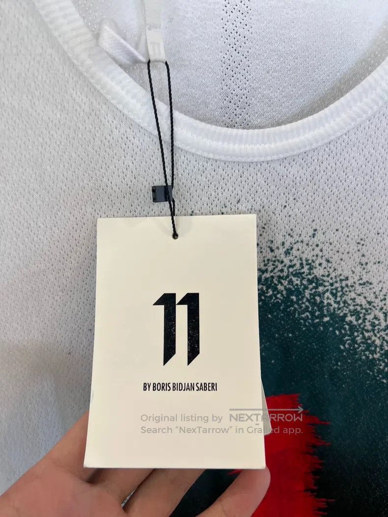 Boris Bidjan Saberi Cotton inkjet embroidery short-sleeved