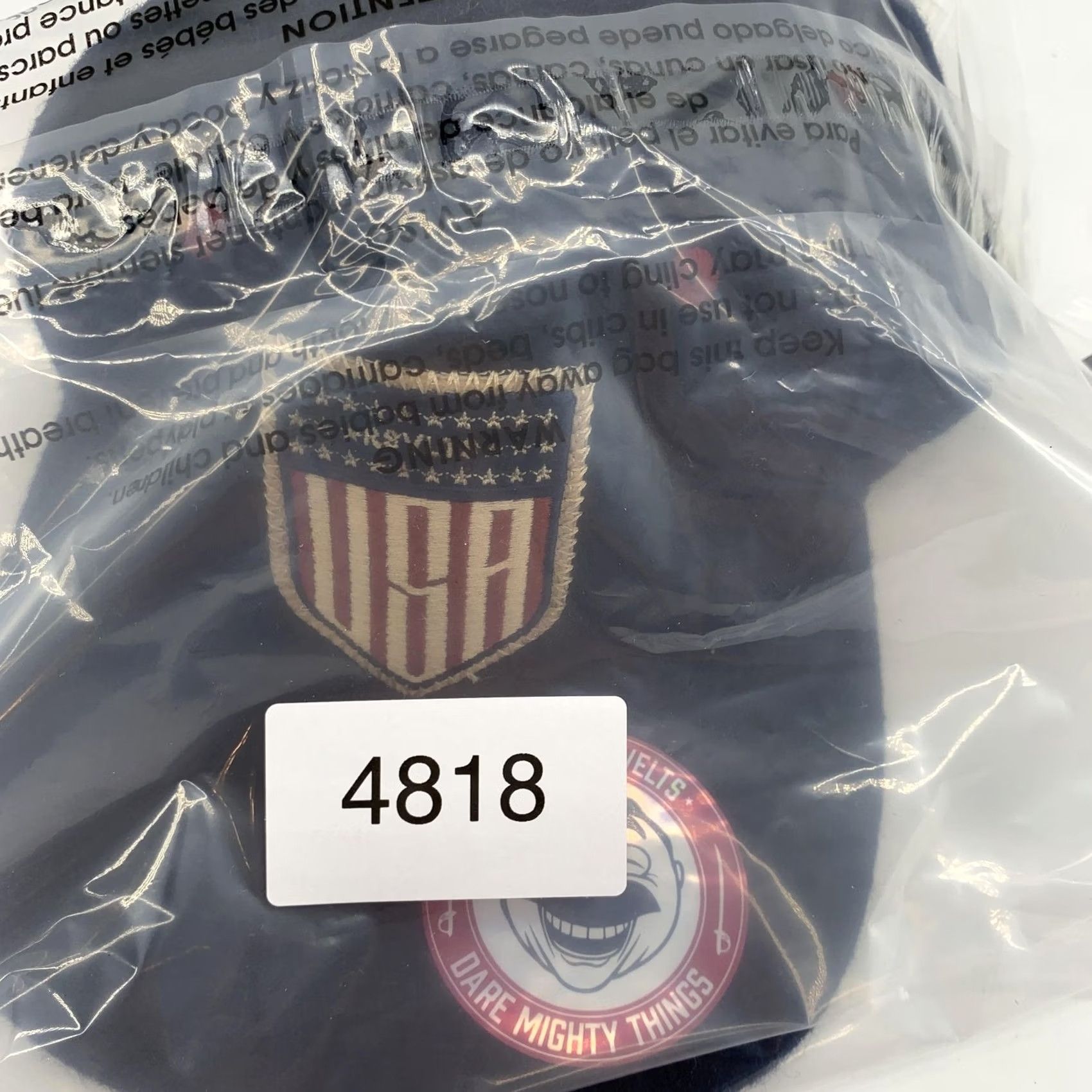 Vintage RSVLTS Hat Cap Snap Back Mens Blue Sloped Crown USA Shield One Size Patriotic Size ONE SIZE - 8 Thumbnail