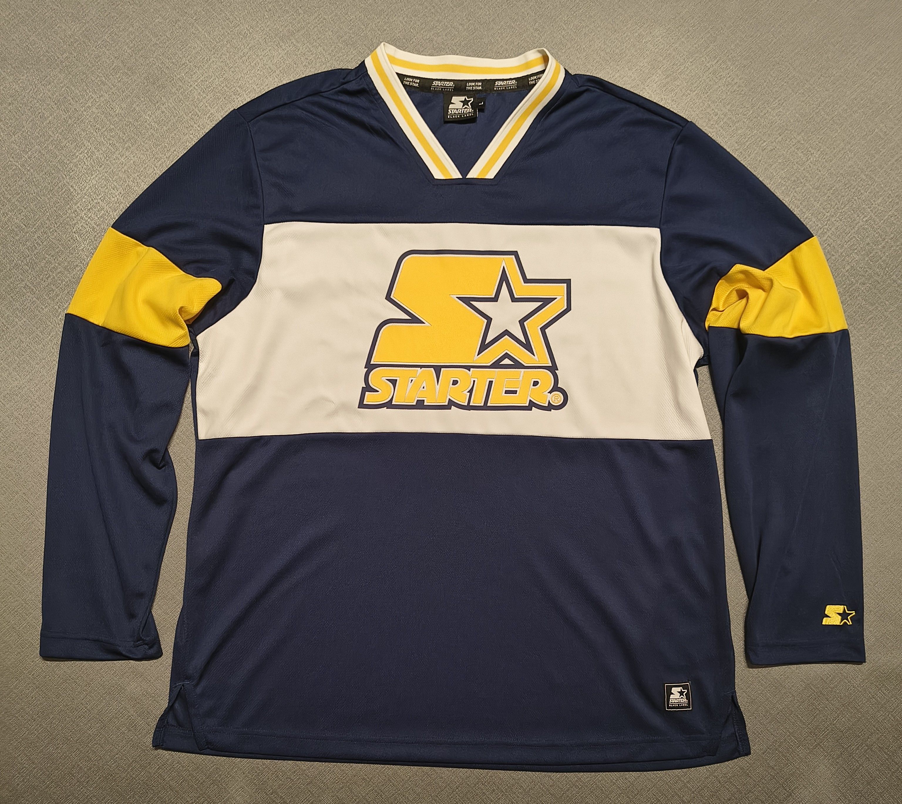 Starter Starter Black Label Long Sleeve Jersey Navy/Yellow Size US L / EU 52-54 / 3 - 1 Thumbnail