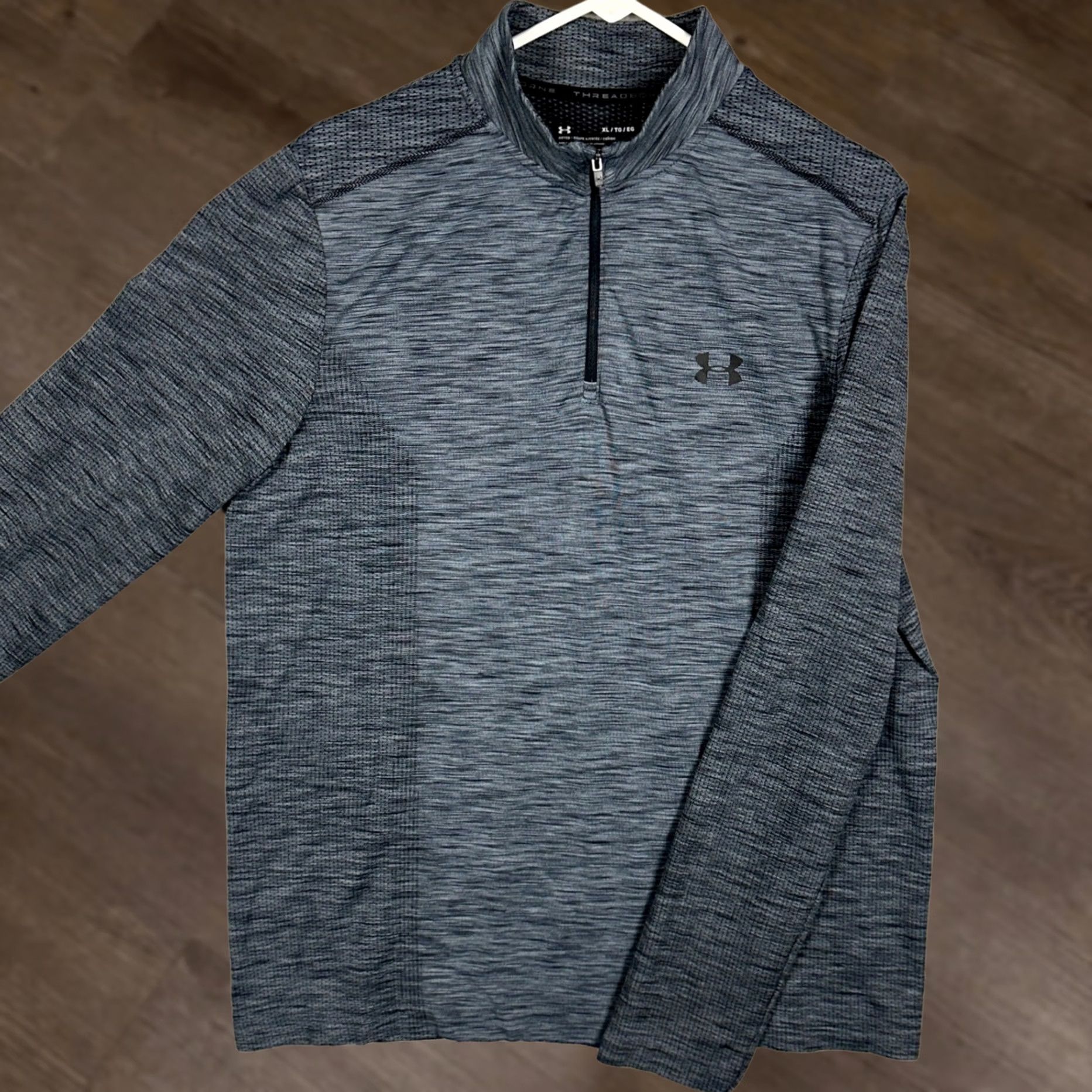 Under Armour Under Armour Sweatshirt Mens XL Gray HeatGear Threadborne Quarter Zip Fitted EUC Size US XL / EU 56 / 4 - 1 Thumbnail