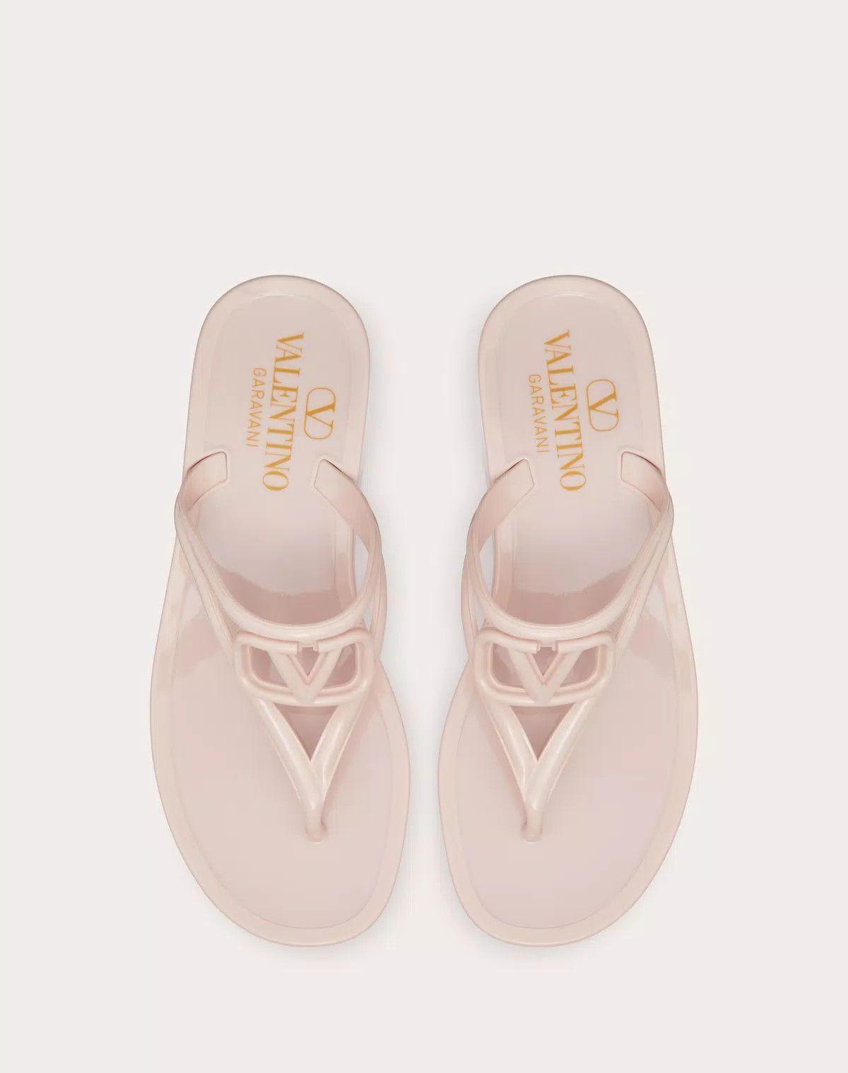 Valentino o1s1wg110625 Vlogo Signature Rubber Thong Sandal in Pink Size US 11 / IT 41 - 4 Thumbnail