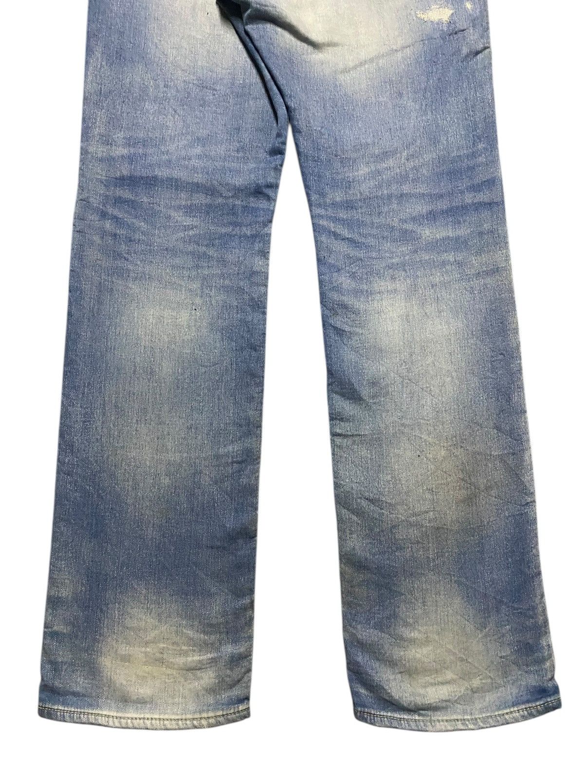 Japanese Brand Rare vintage RH Jeans navy & white denim straight leg jeans Size US 33 - 6 Thumbnail