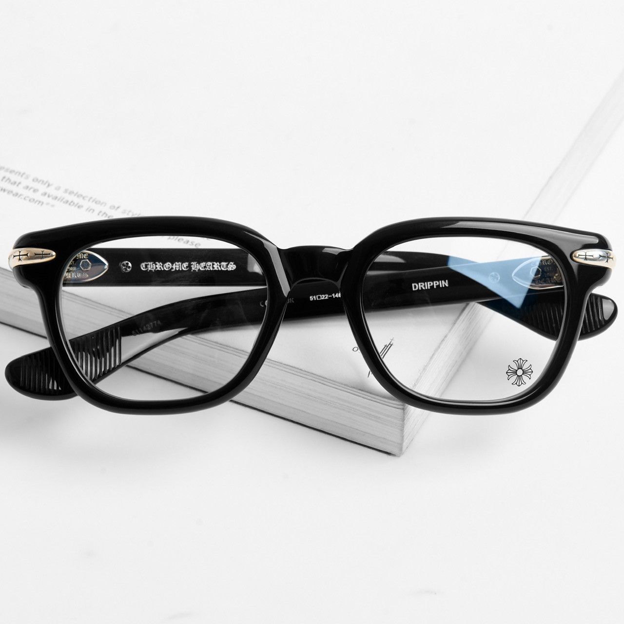 Chrome Hearts CHROME HEARTS DRIPPIN BLACK GLASSES Size ONE SIZE - 6 Thumbnail