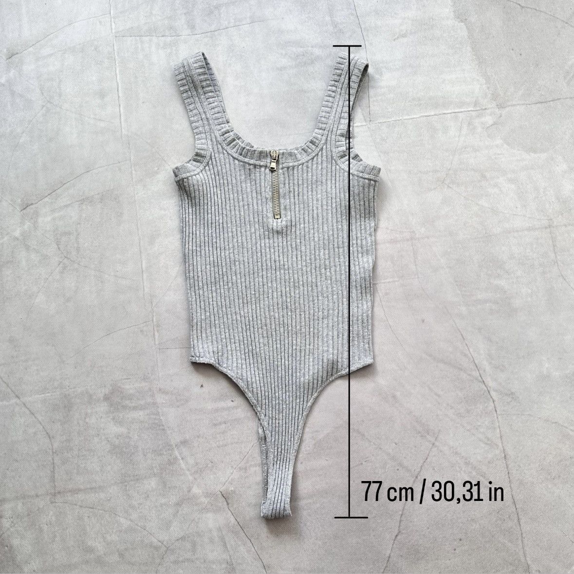 Transit Vintage Transit Par Such Ribbed Bodysuit Zip Tank Top Size M / US 6-8 / IT 42-44 - 13 Thumbnail