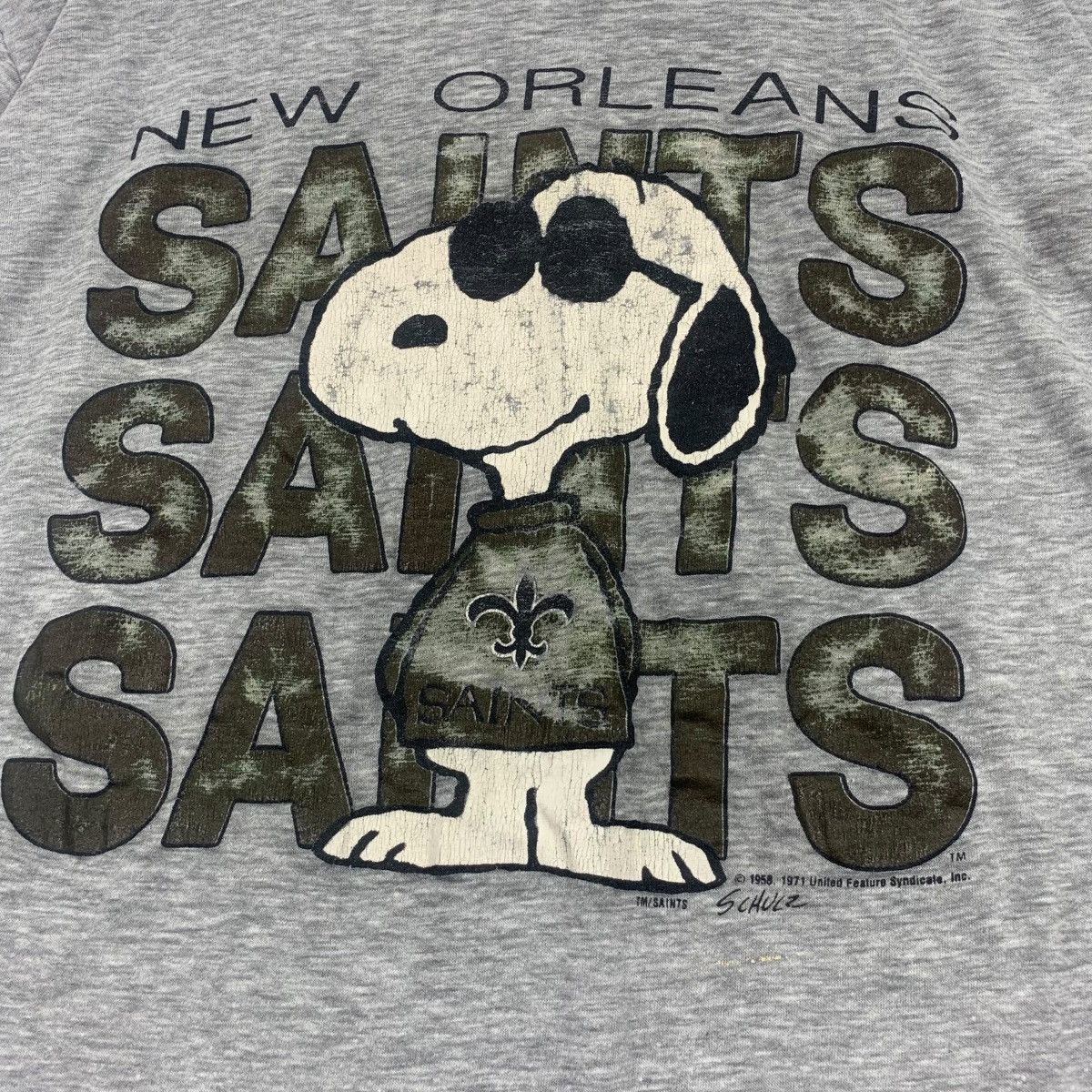 Vintage Vintage 70’ SNOOPY NEW ORLEANS Saints Rayon Tee Shirt Top Size US S / EU 44-46 / 1 - 3 Thumbnail