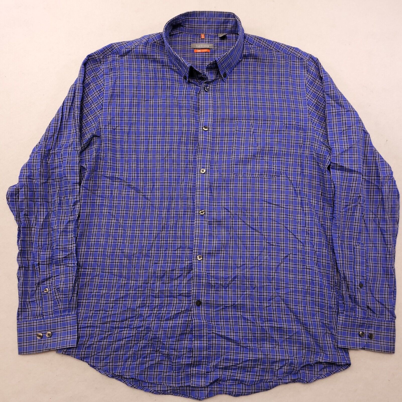 Van Heusen Van Heusen Tartan Flannel Shirt Mens Size Medium Blue White Size US M / EU 48-50 / 2 - 2 Thumbnail