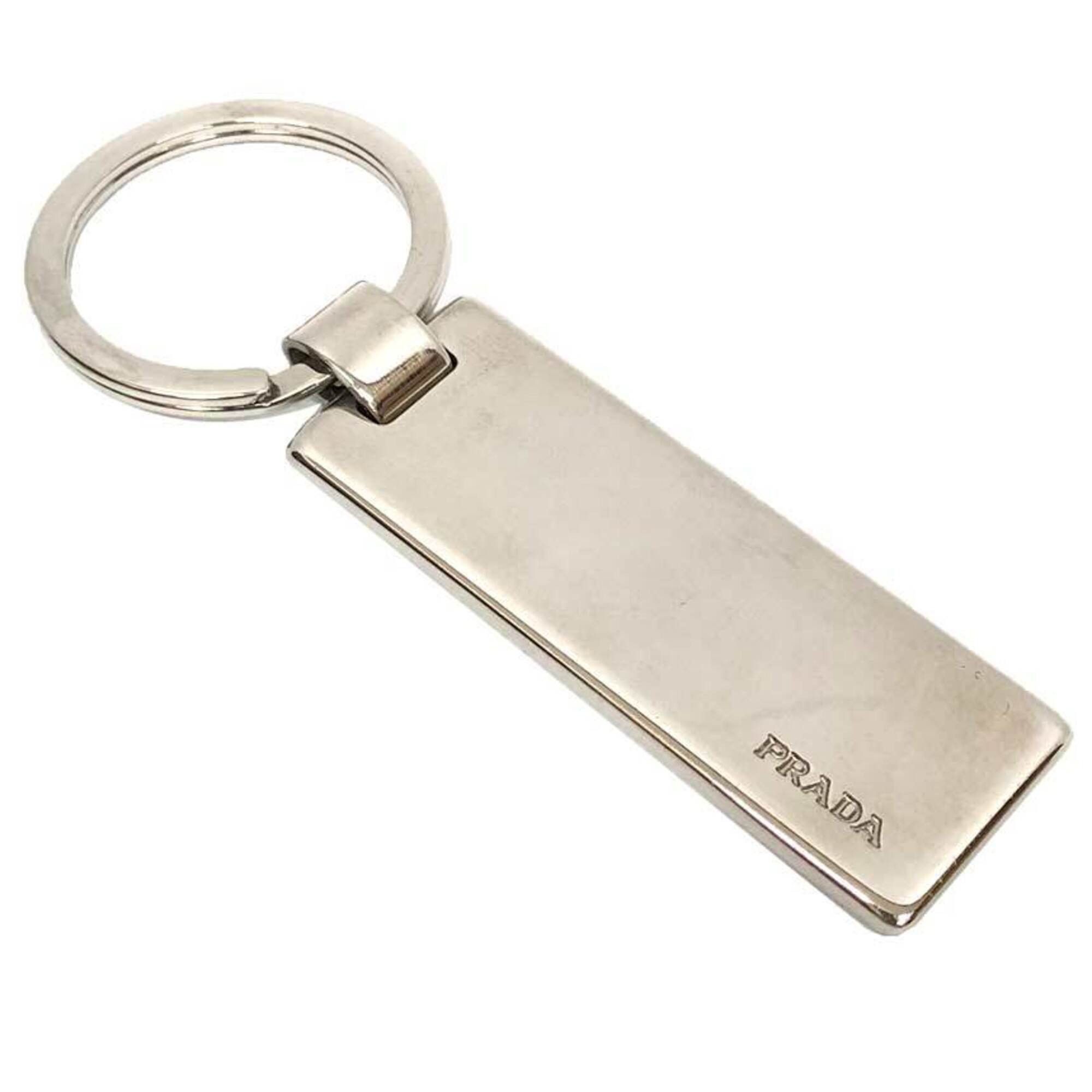 Prada Prada metal plate keychain PORTACHIAVI 2AP072 silver, men's/women's/unisex. Size ONE SIZE - 1 Thumbnail