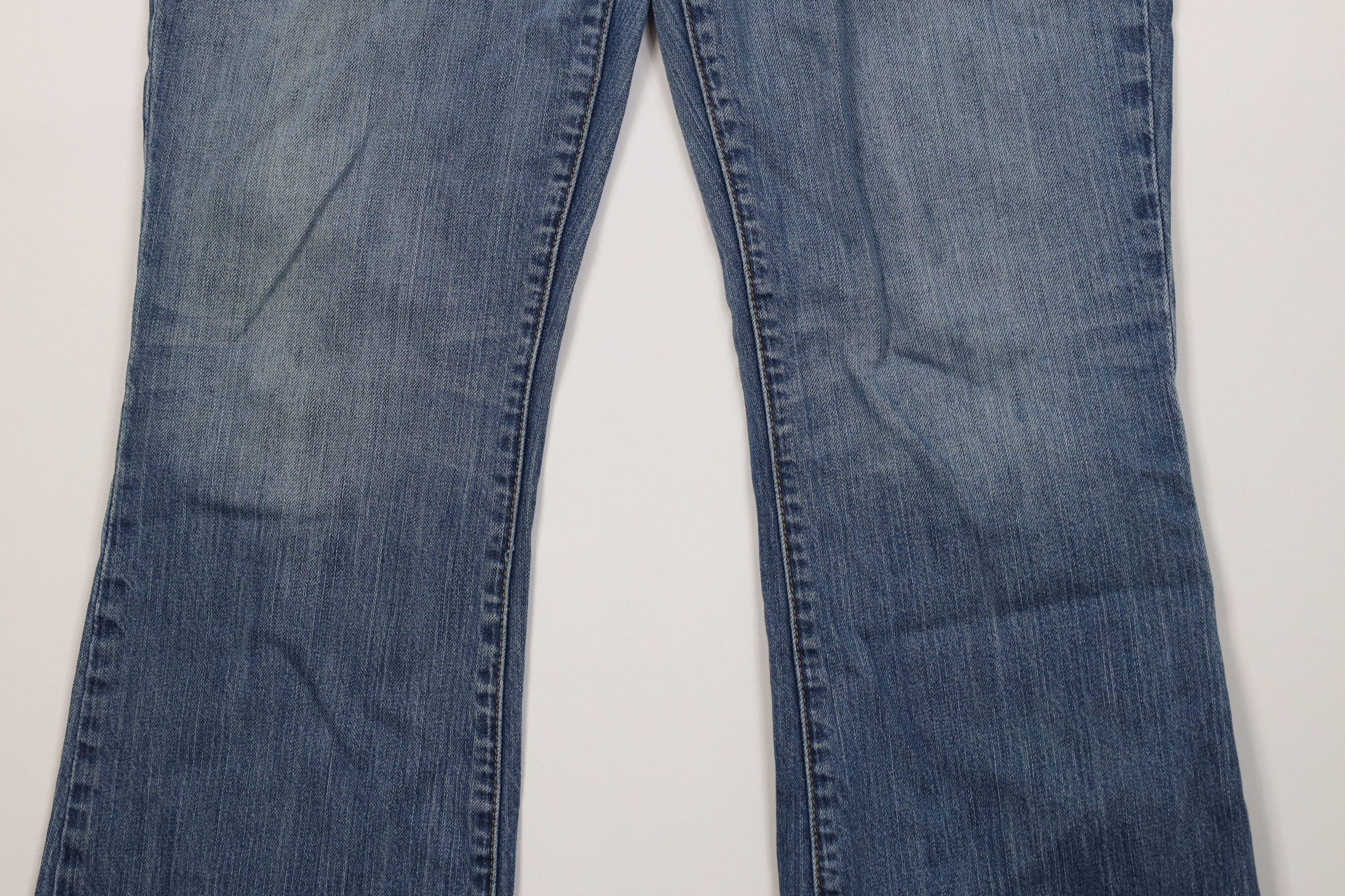 Express Vintage Y2K Express X2 Long Babydoll Curvy Wide Leg Jeans Size 34" / US 12 / IT 48 - 3 Thumbnail