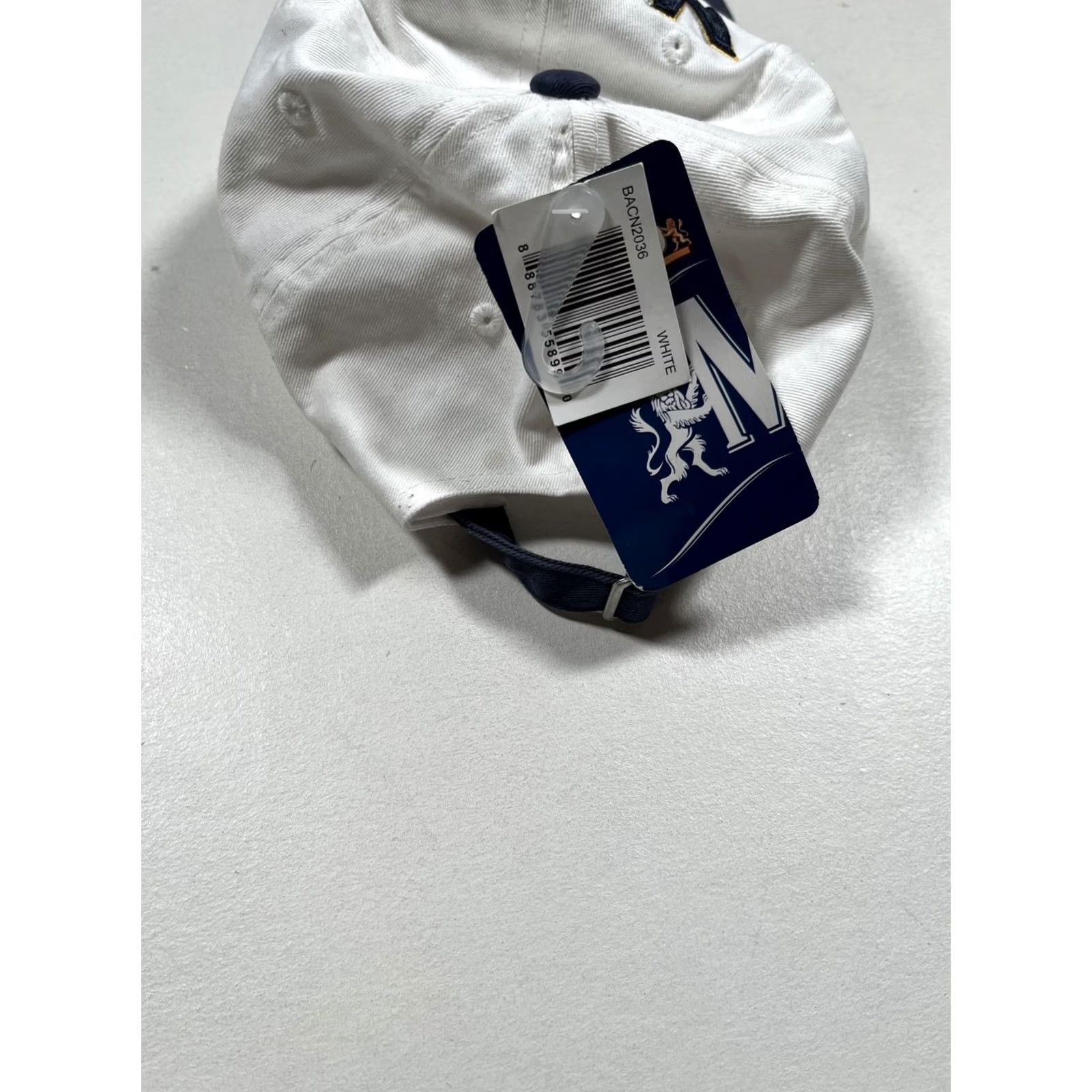 Logo 7 Modelo Hat Cap Strap Back Mens One Size White Navy Twill Baseball Beer Logo Size ONE SIZE - 4 Thumbnail